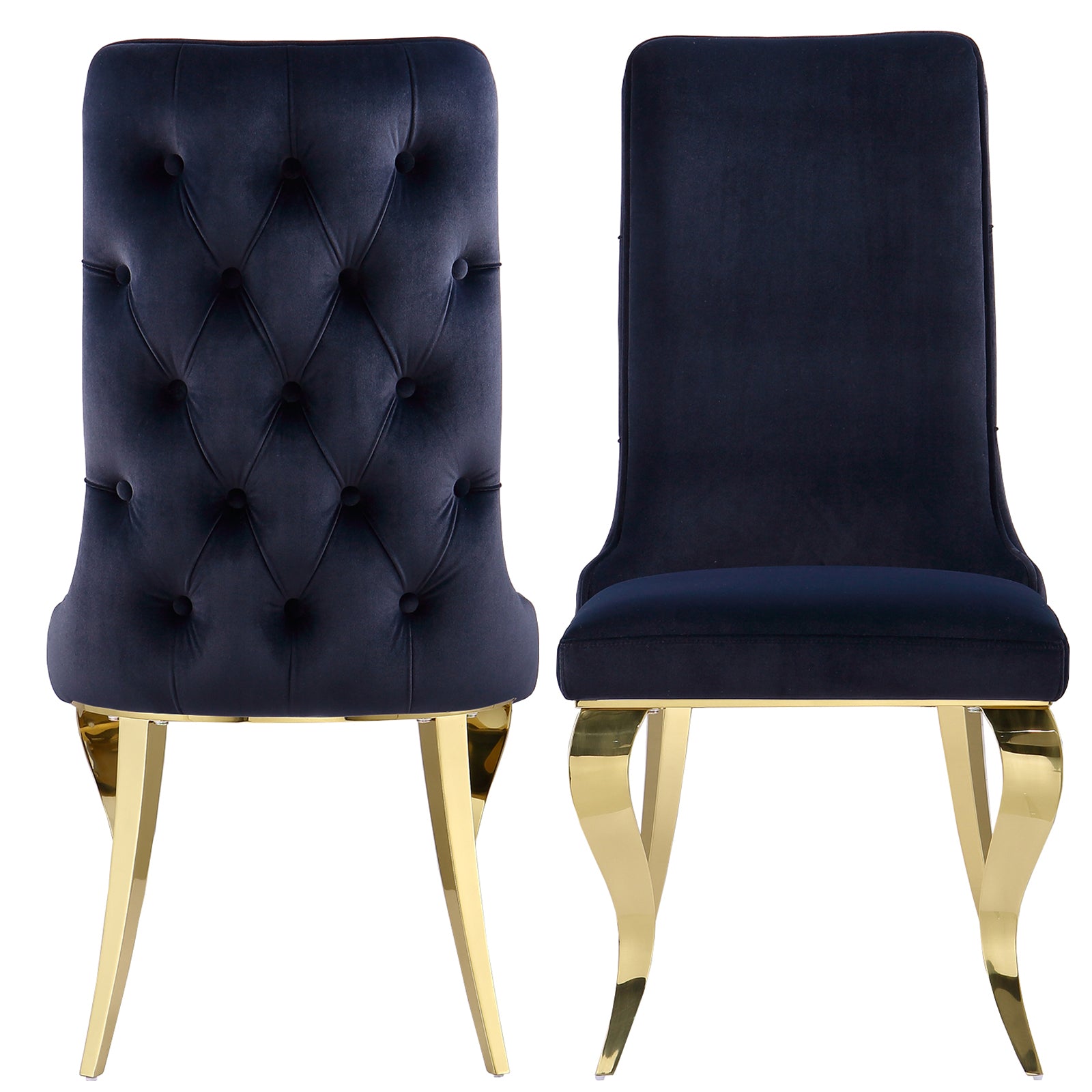 Elevate Your Dining Experience with Black and Gold Velvet Dining Chair