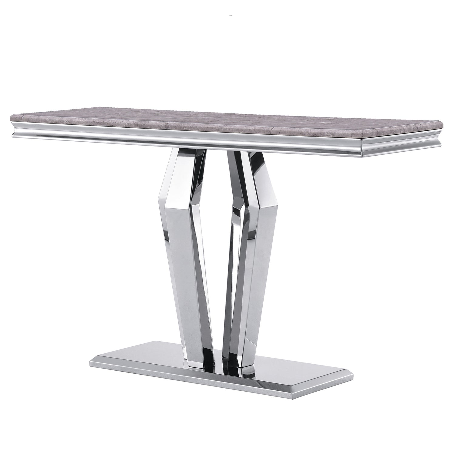 Elevate Your Space with the Modern Silver Console Table