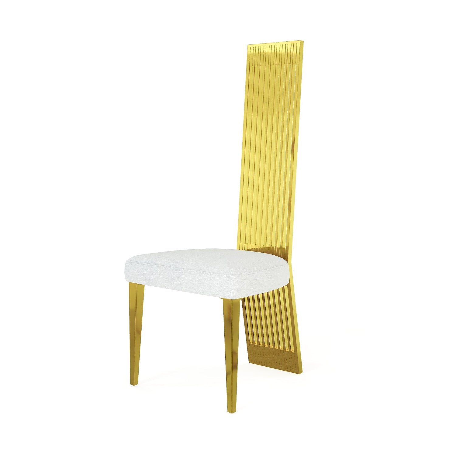 Modern Gold Dining Chairs Set of 2, Boucle Dining Chairs for Kitchen, Dining Room