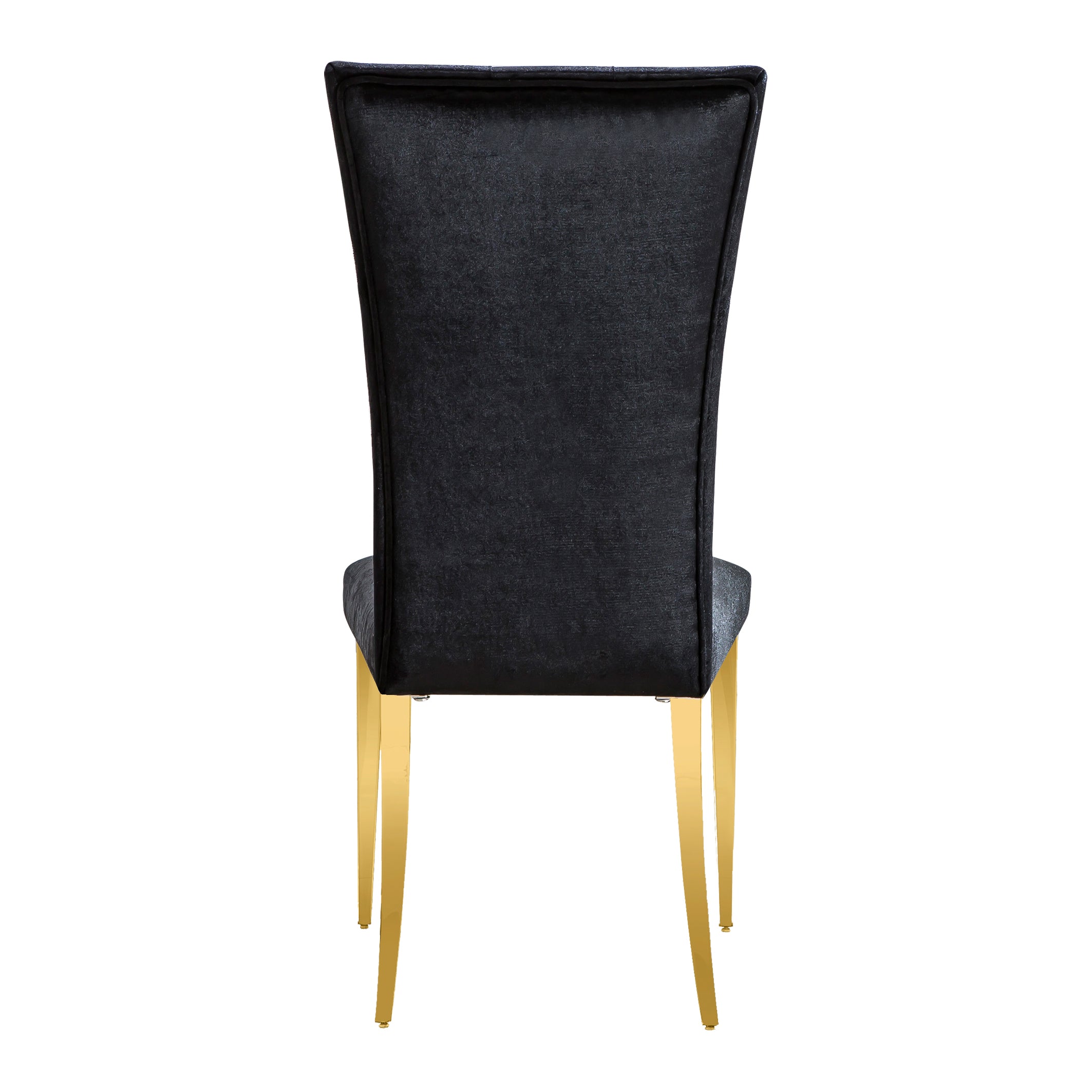 Black Velvet Dining Chairs | Buttons Tufted | High Back| C125