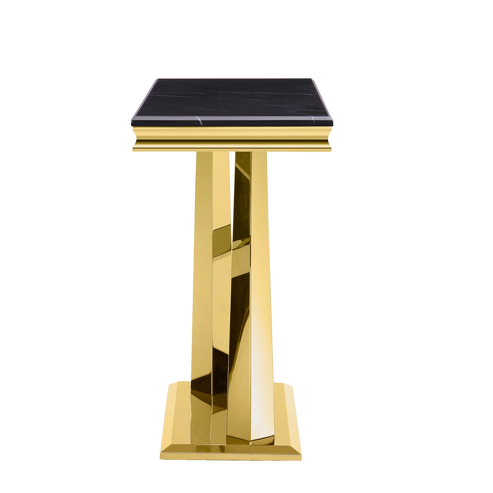 Black Gold Living room table Set | X Metal Base | L202