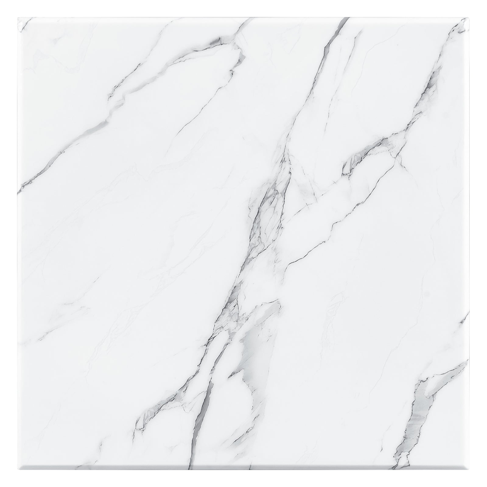 White End Table with gold x base | E403