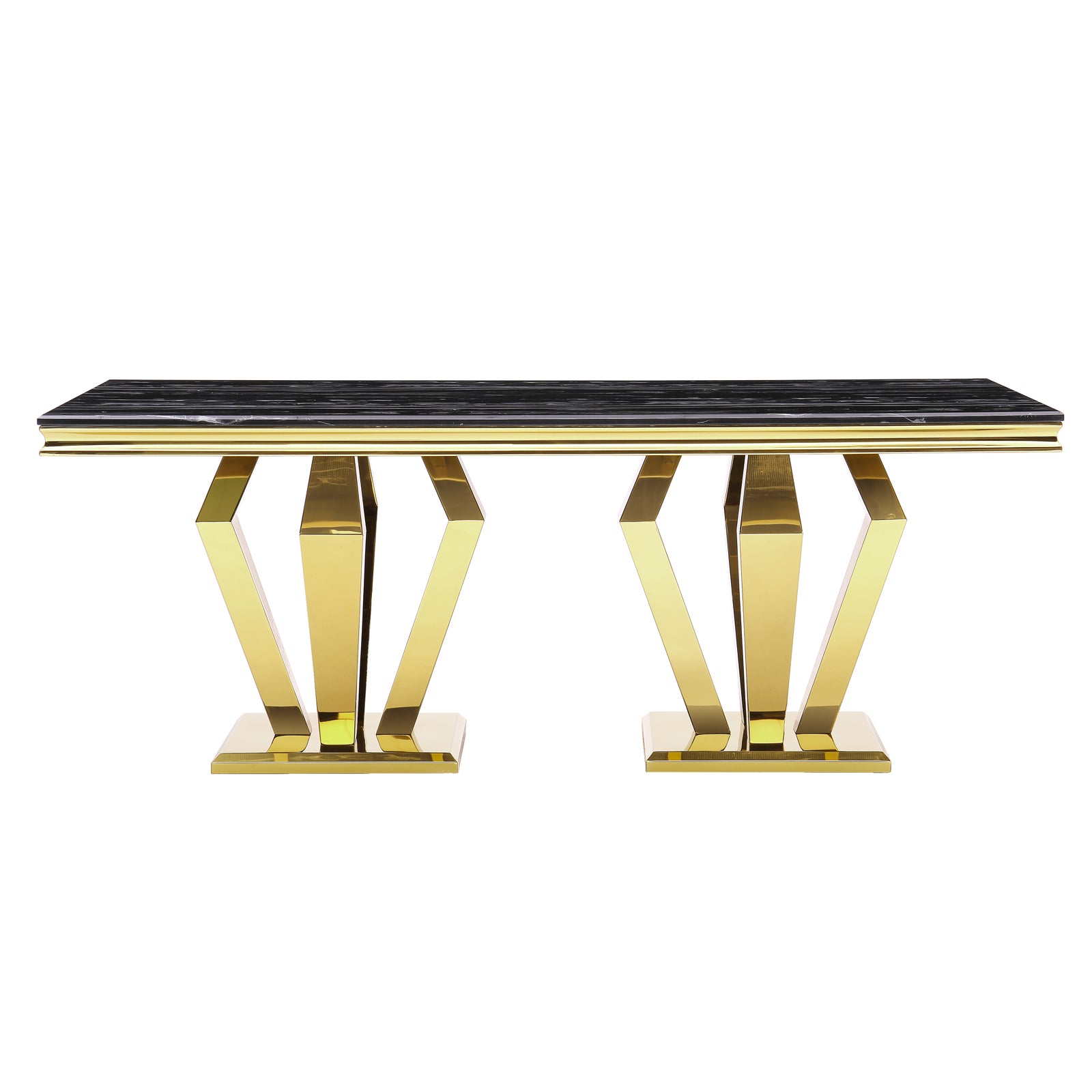 684-Set | AUZ White and Gold Dining room Sets for 6