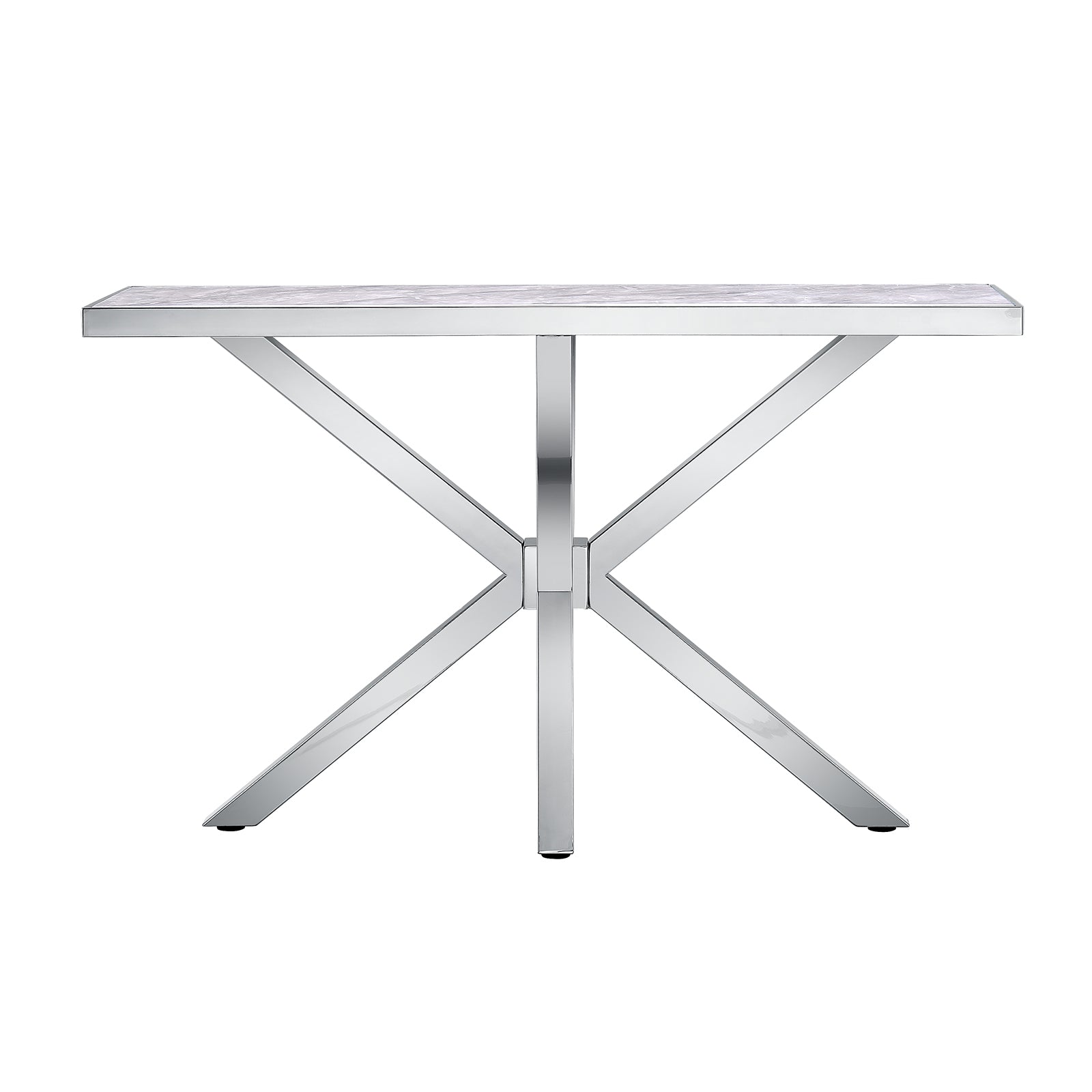 Silver and Gray Living room table Set| Metal X Base | L216