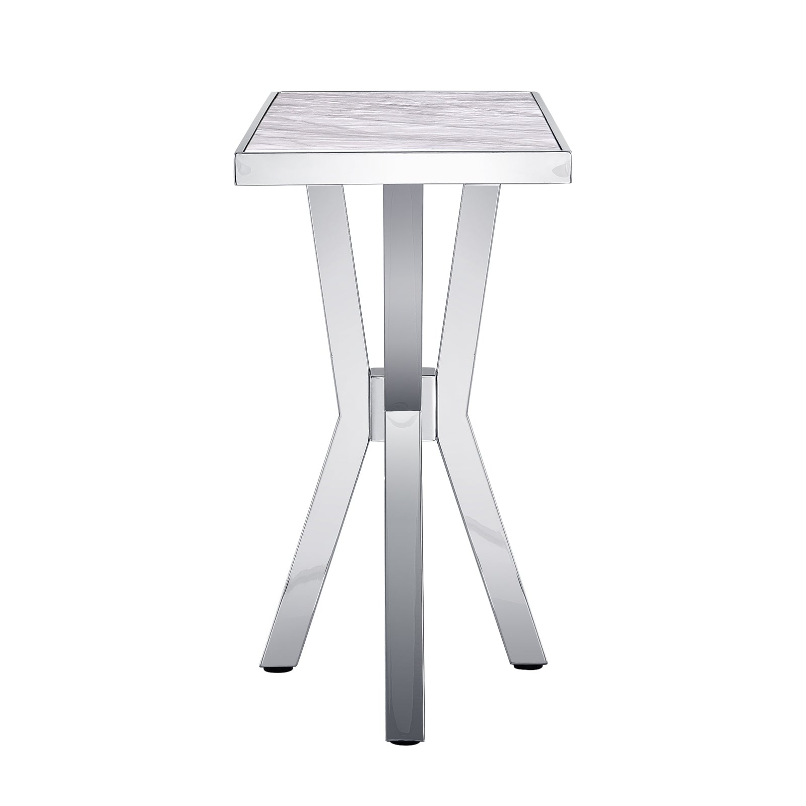 Silver and Gray Living room table Set| Metal X Base | L216