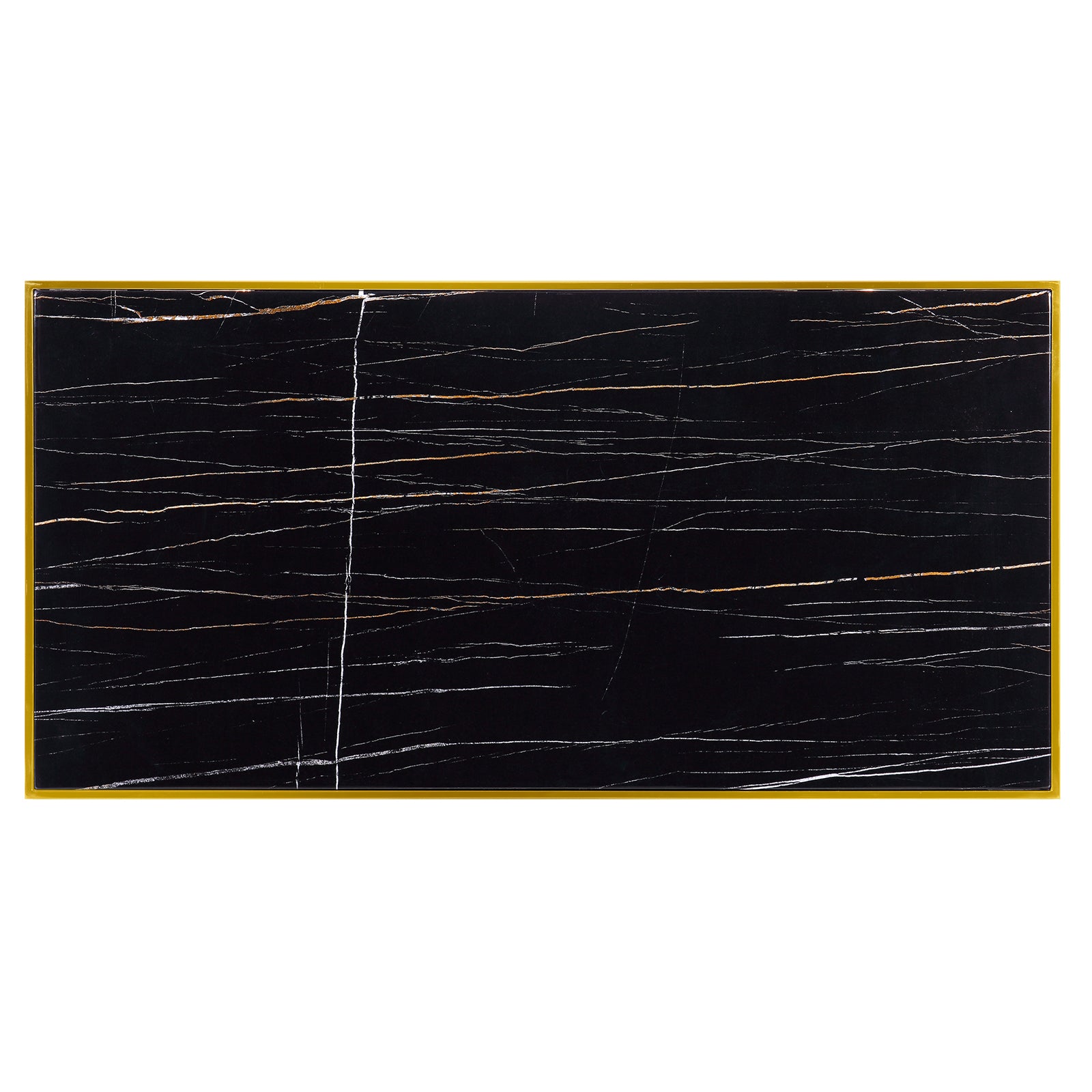 Black and Gold Living room table Set | Metal X Base | L215