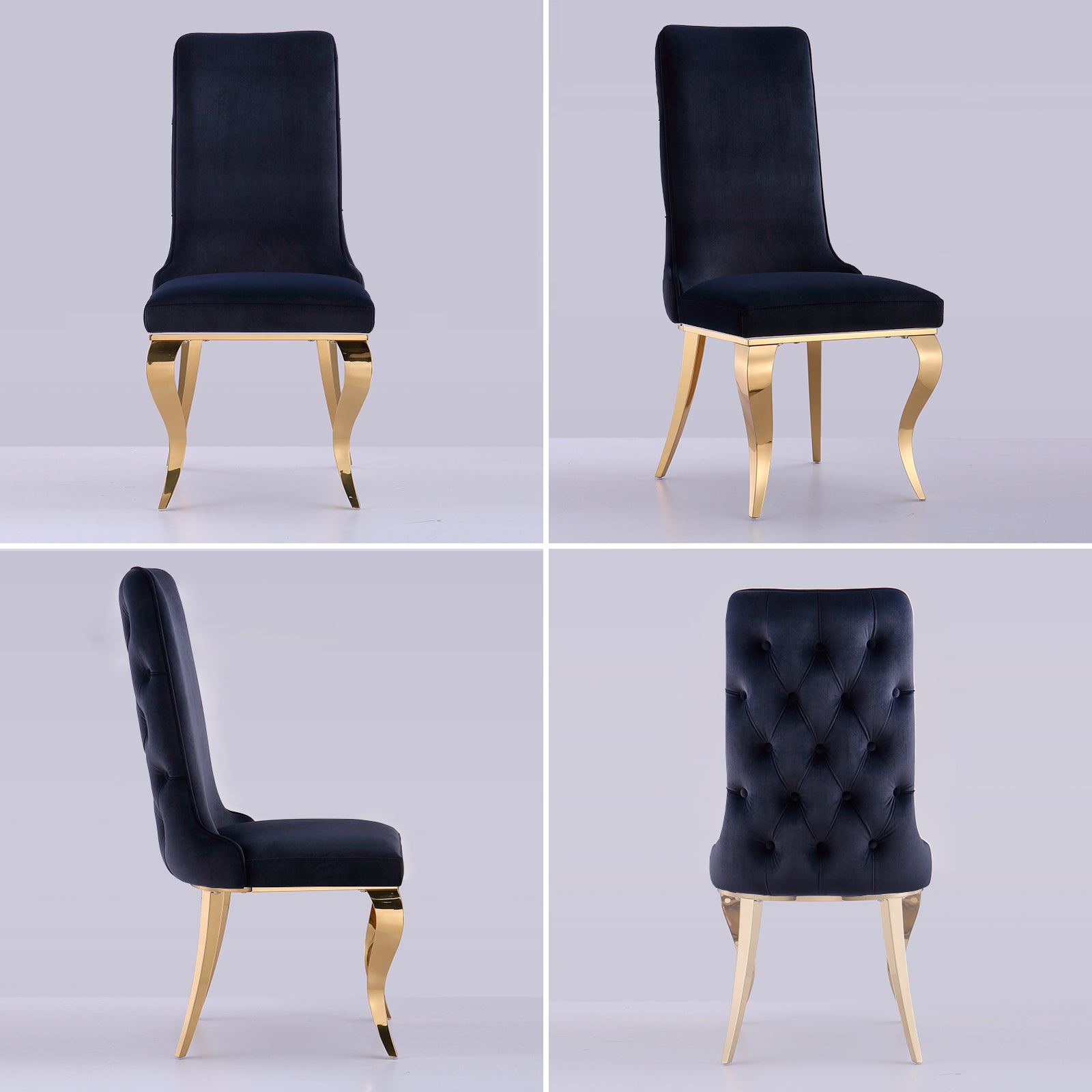 Wholesale Black velvet dining chairs