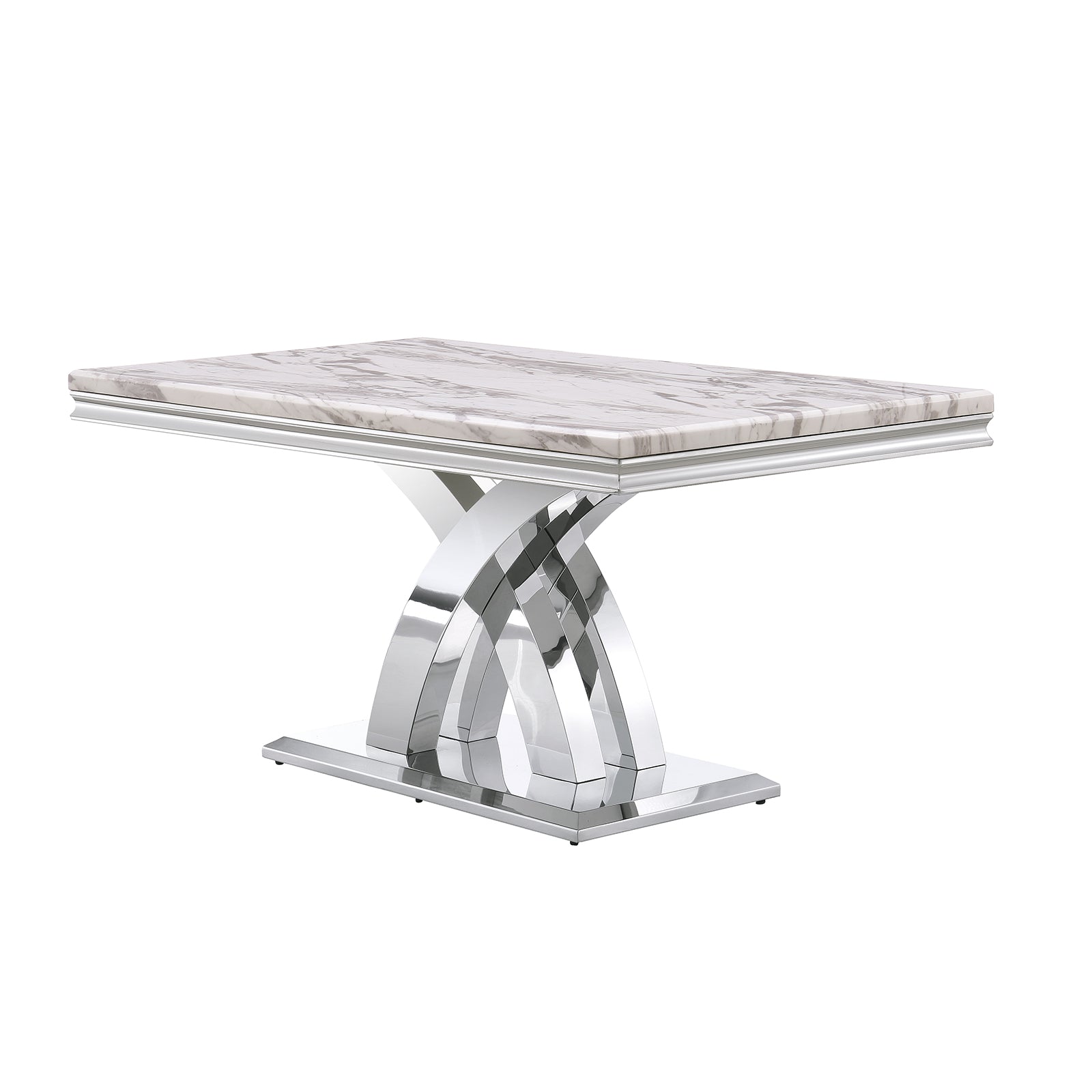 645-Set | AUZ White and Silver Dining room Sets for 6