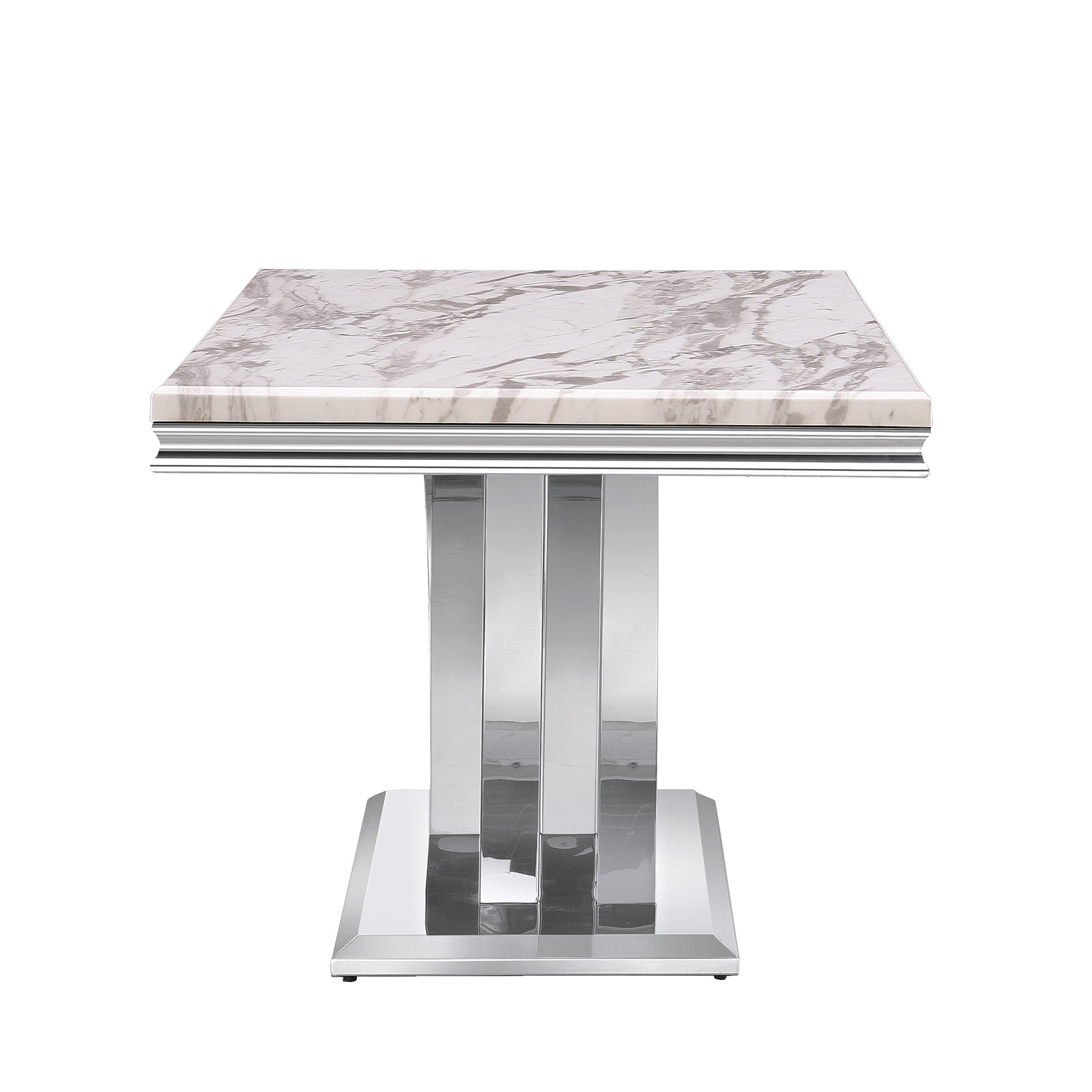 645-Set | AUZ White and Silver Dining room Sets for 6