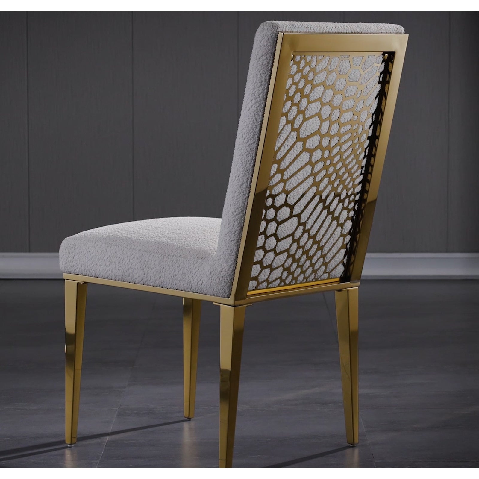 699 Set | AUZ White and gold Dining room Sets for 6