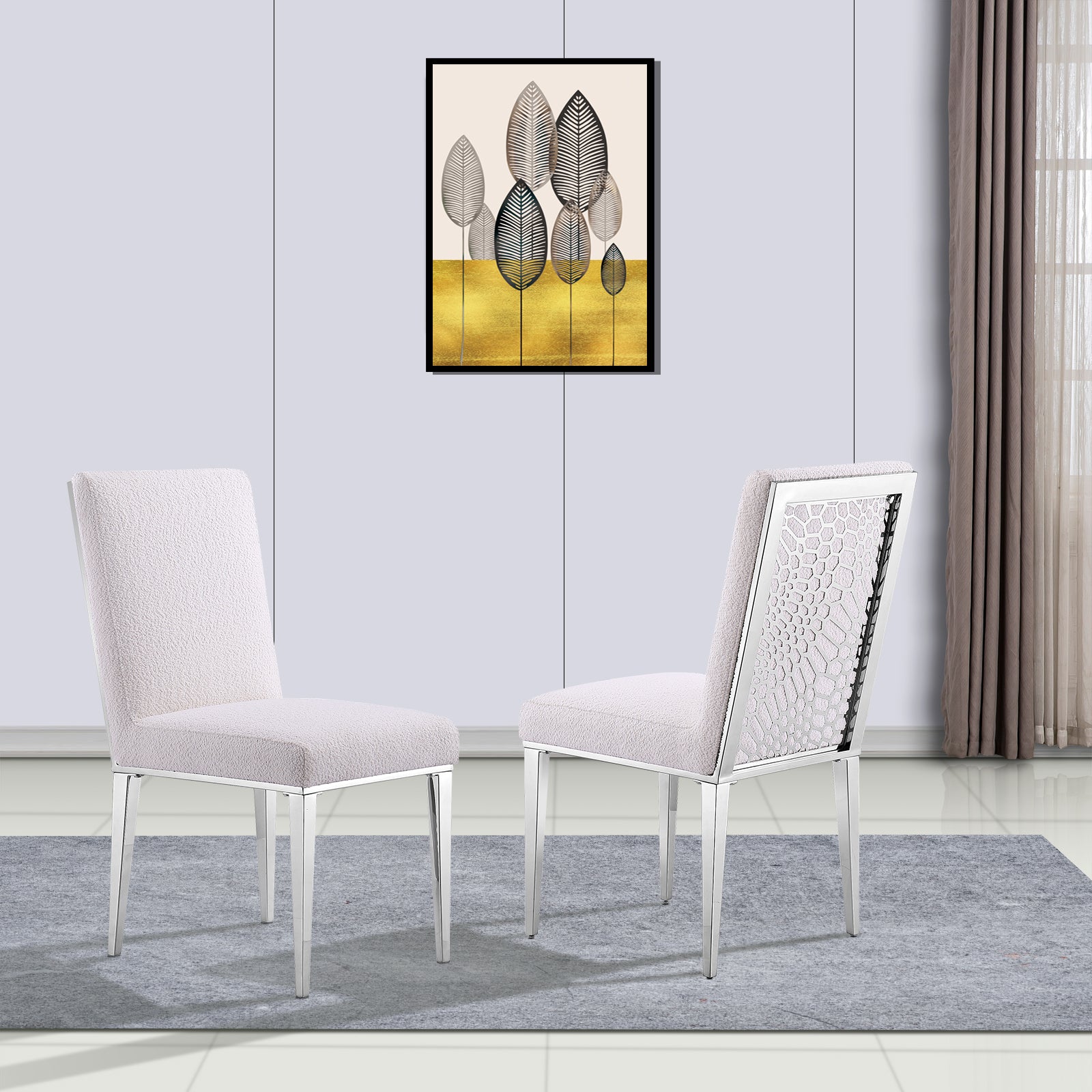Wholesale Silver Mohair Dining Chairs