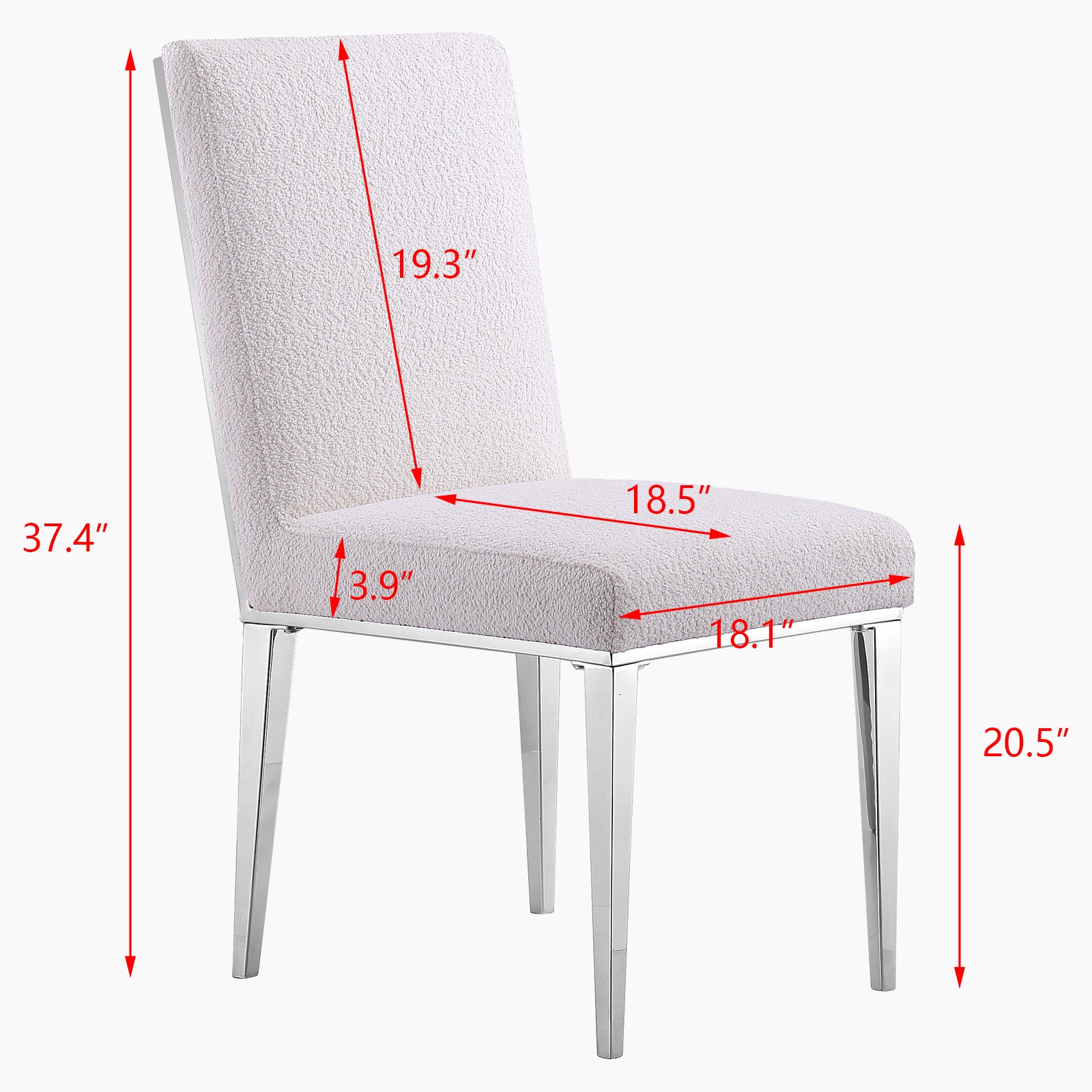 638-Set | AUZ White and Silver Dining room Sets for 6