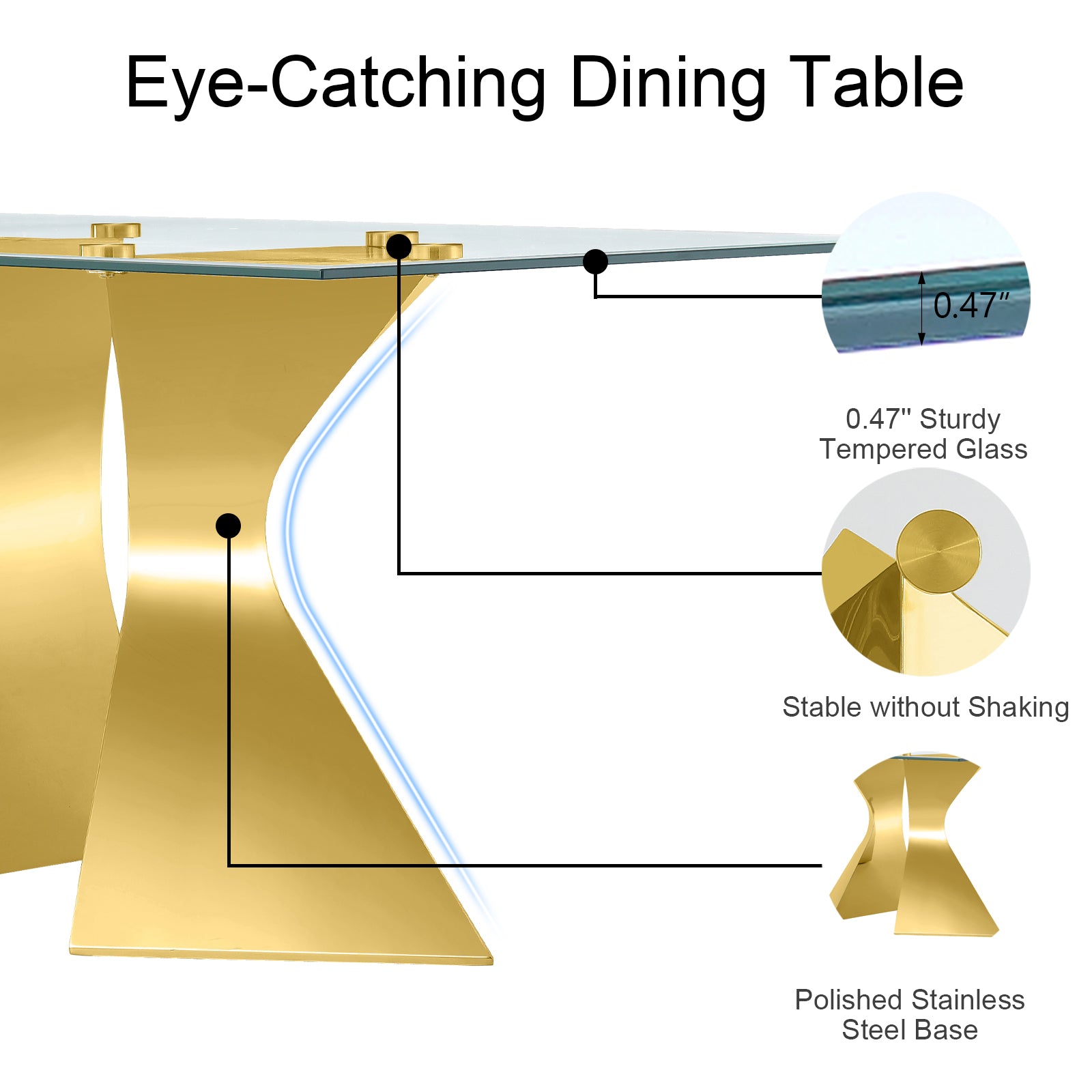 670-Set | AUZ Glass Dining room Sets for 6