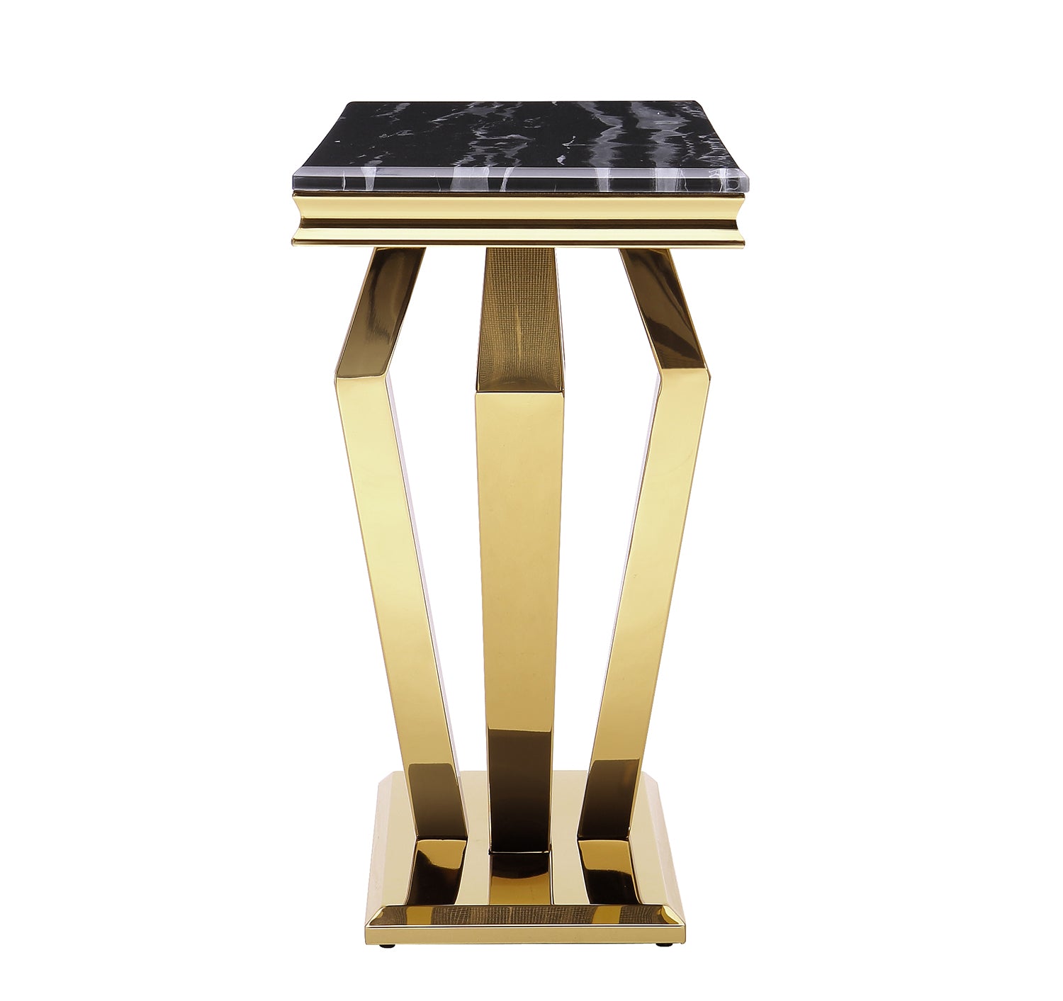 Black Gold Living room table Set | Four Geometric legs | L208