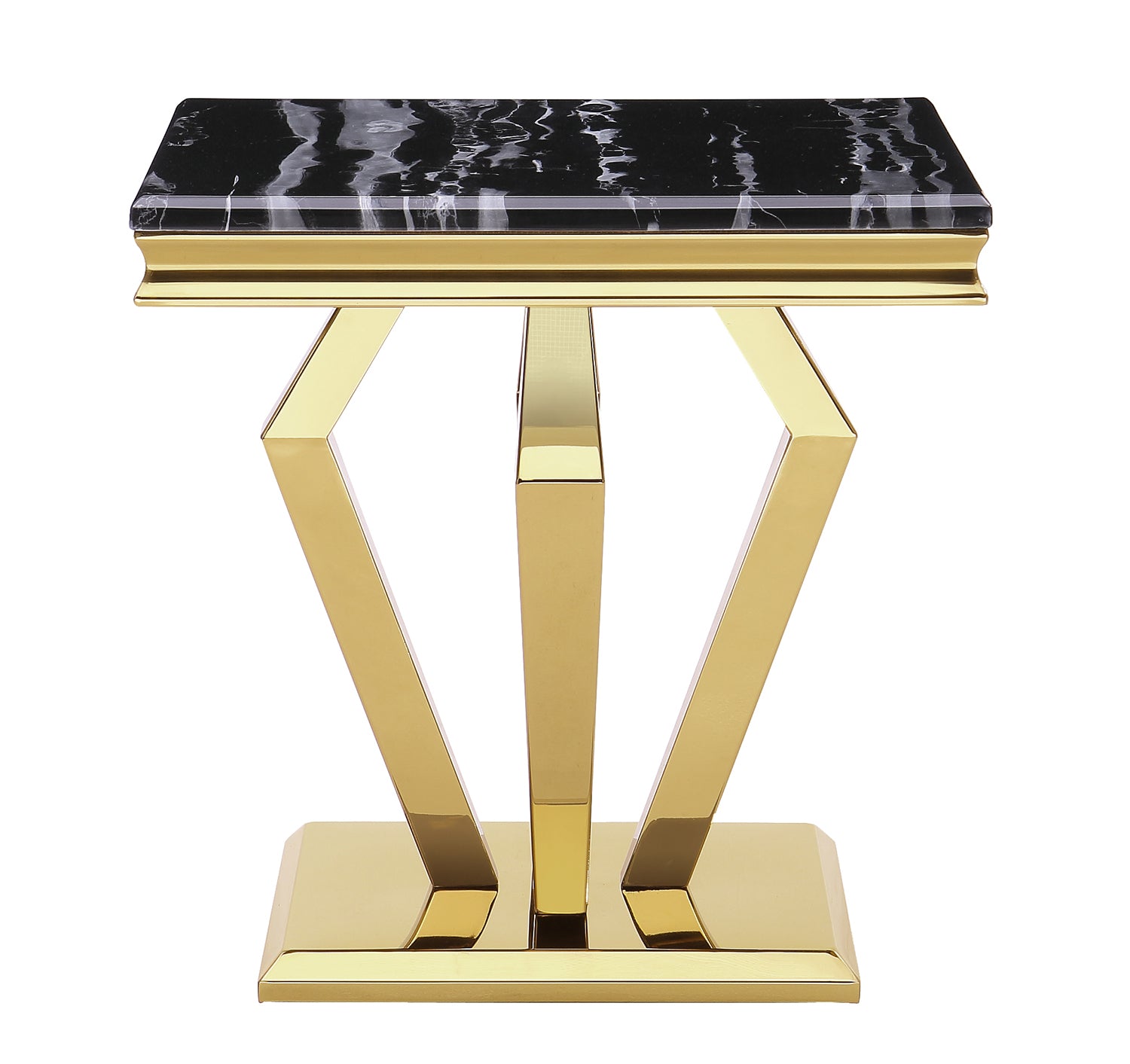 Black Gold Living room table Set | Four Geometric legs | L208