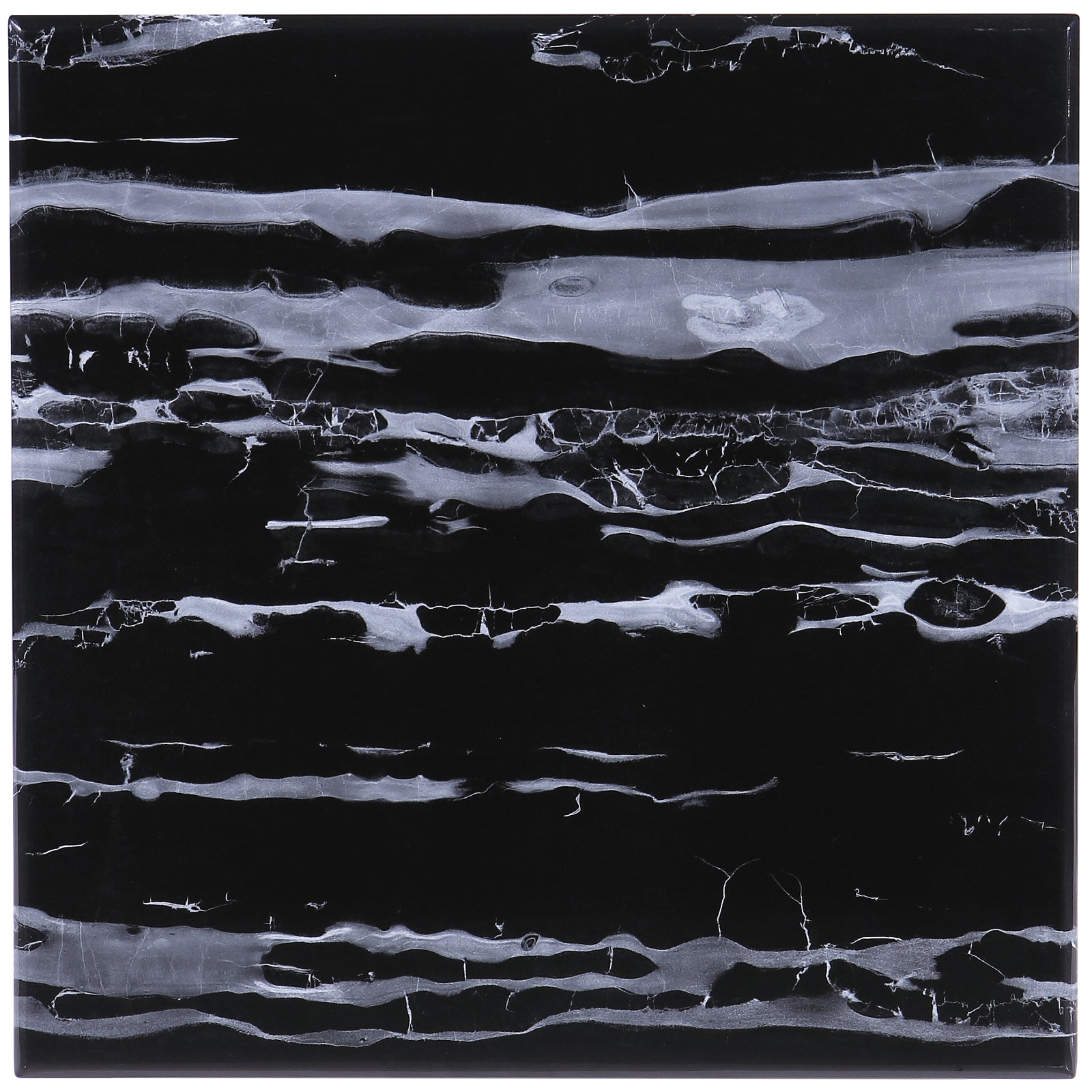 End Table with Gold Geometric Metal Base | E415