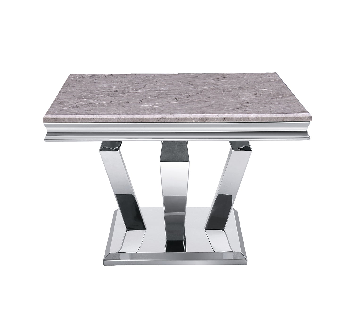 Silver Gray Living room table Set | Four Geometric legs | L207