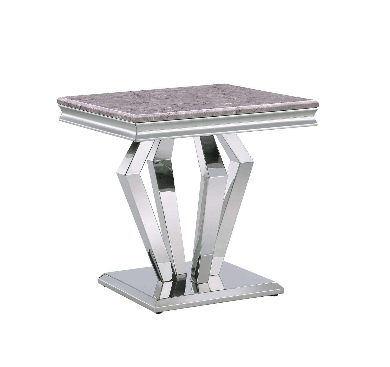 Silver Gray Living room table Set | Four Geometric legs | L207