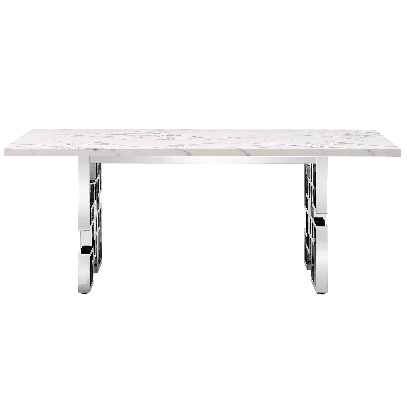 687-Set | AUZ White and Silver Dining room Sets for 6