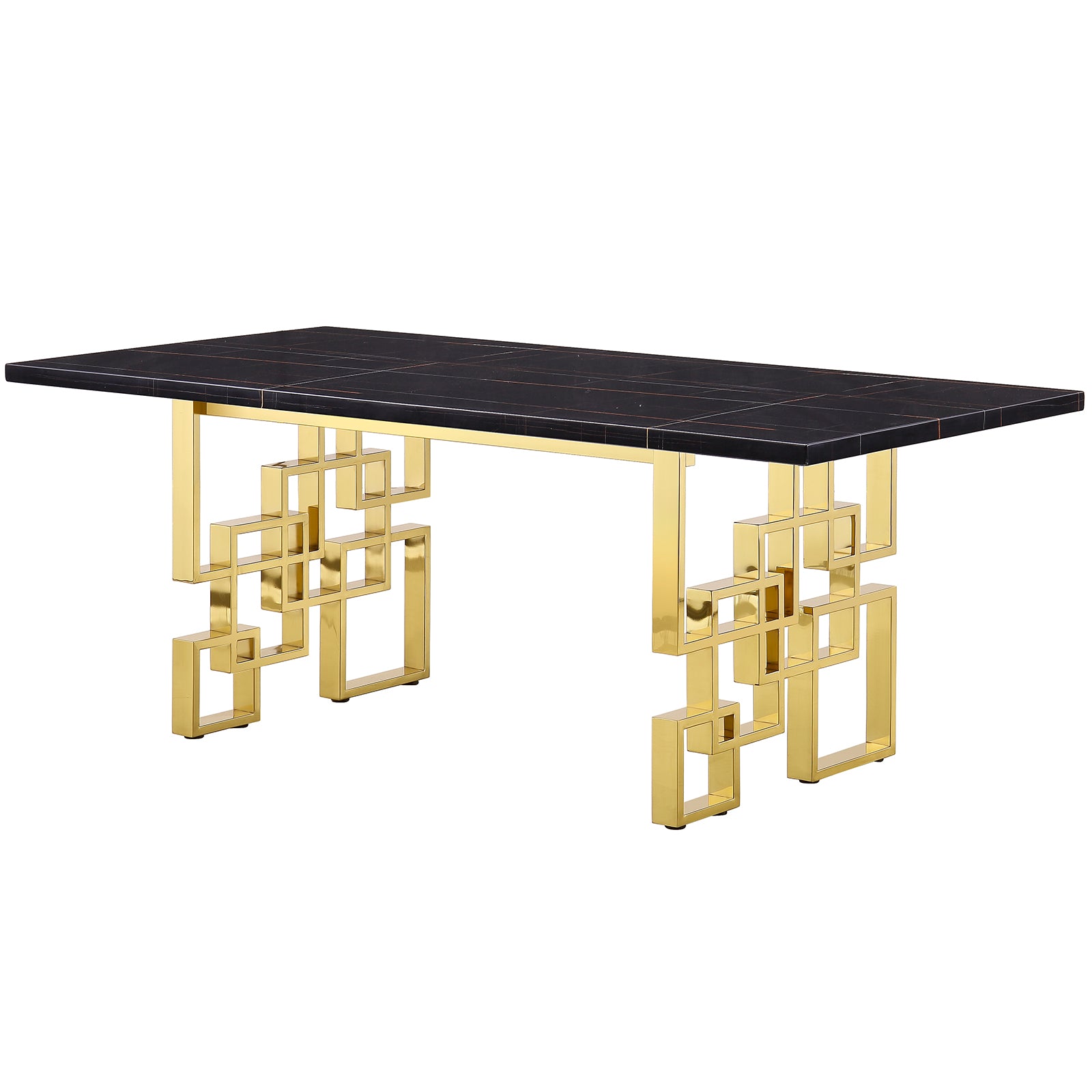 718 Set | AUZ White and Gold Dining room Sets for 6