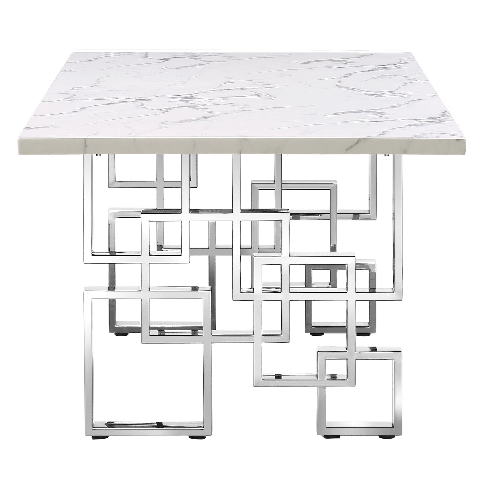 687-Set | AUZ White and Silver Dining room Sets for 6