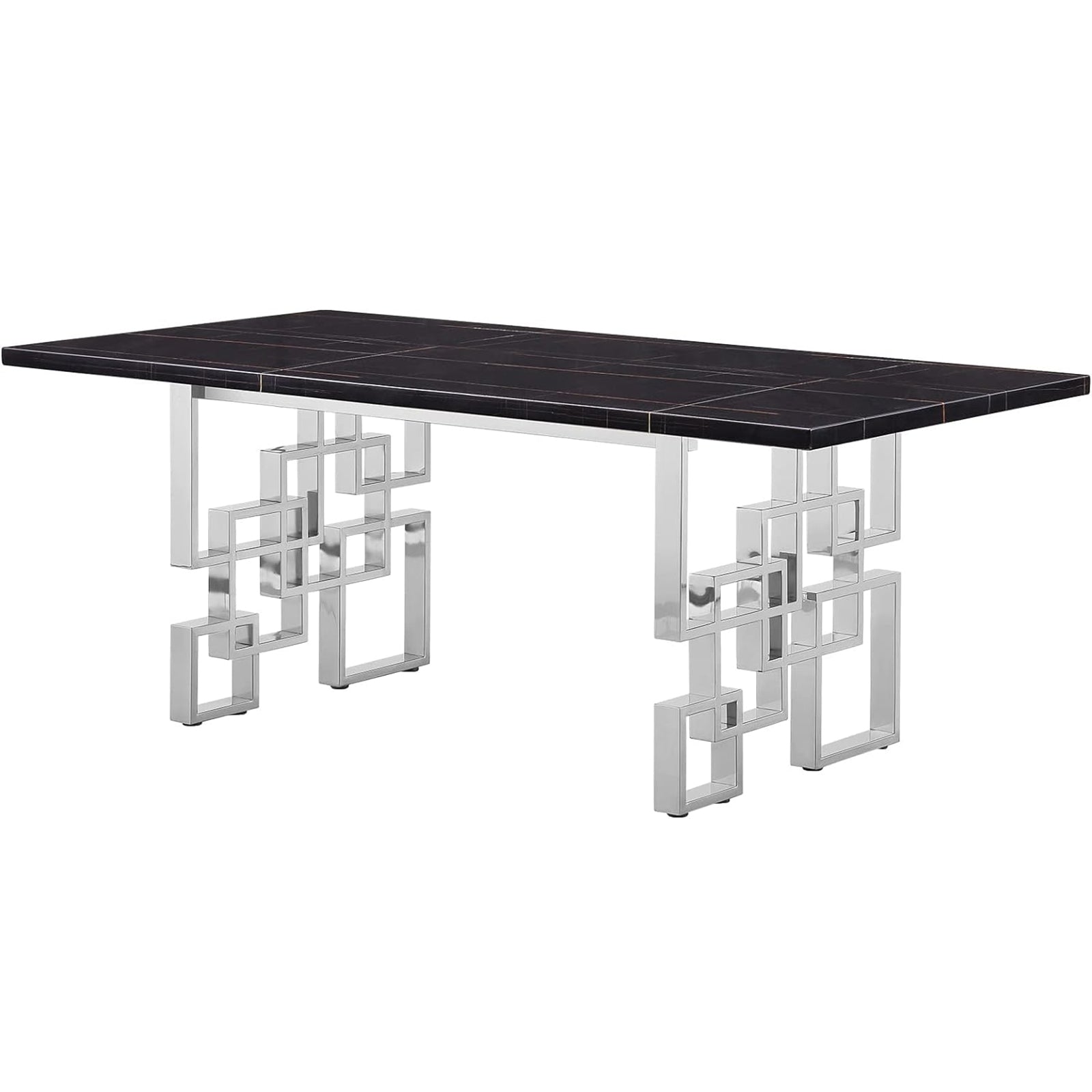 688-Set | AUZ Black and Silver Dining room Sets for 6