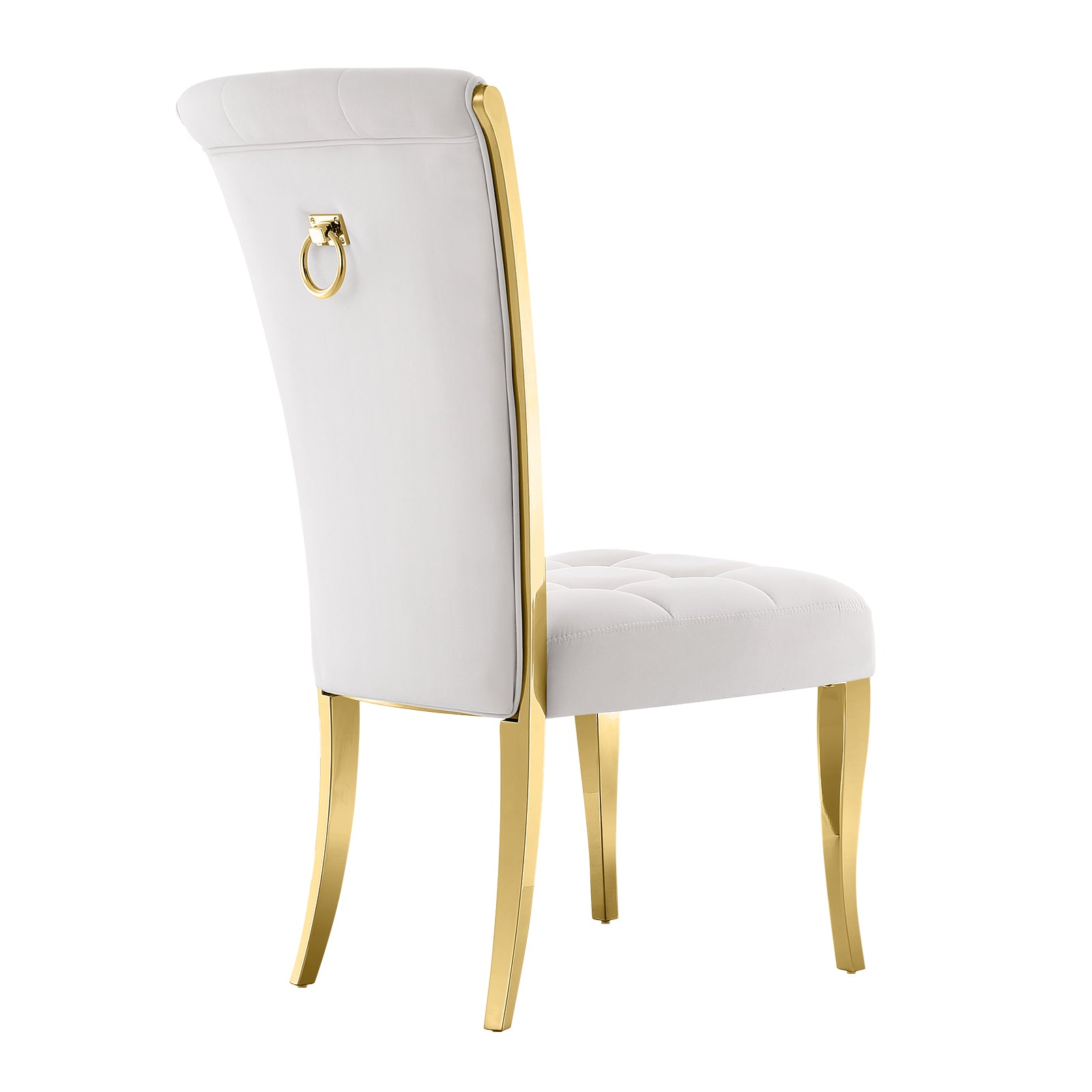 Wholesale White Gold Velvet Dining Chairs