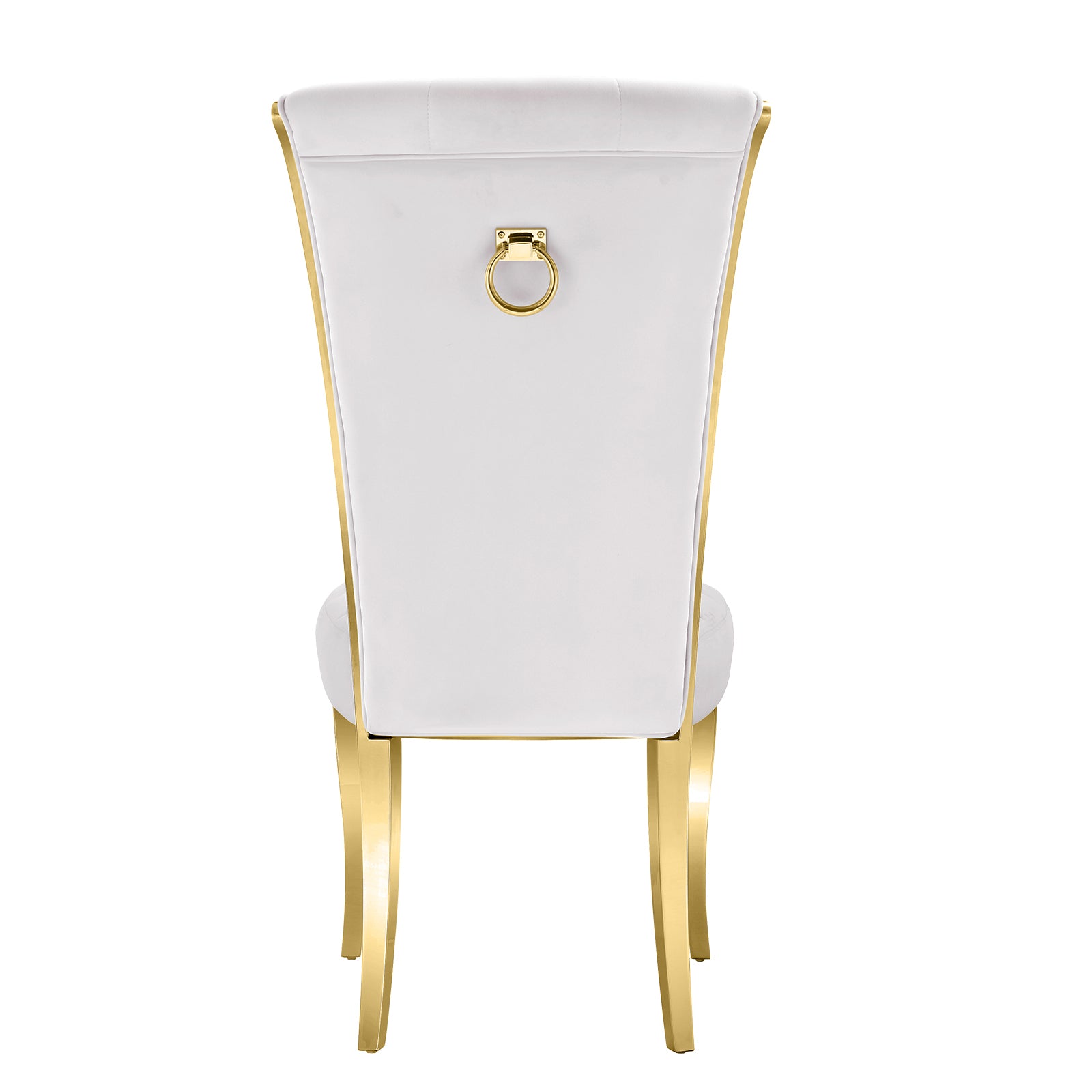 Wholesale White Gold Velvet Dining Chairs