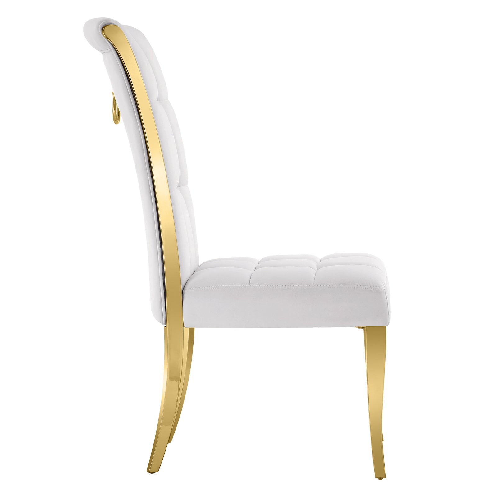 Wholesale White Gold Velvet Dining Chairs