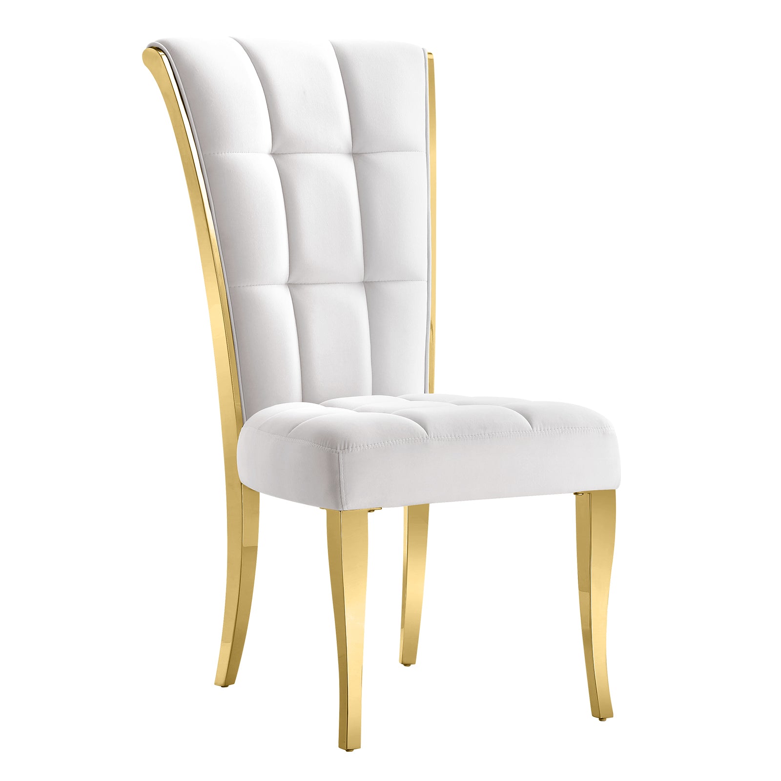 Wholesale White Gold Velvet Dining Chairs