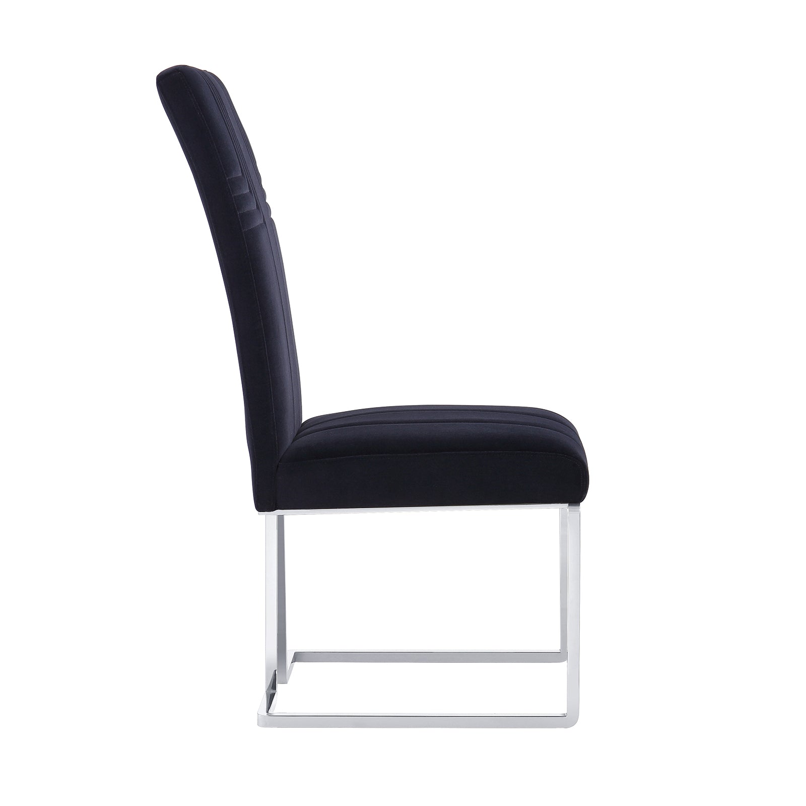 Black Velvet dining chairs | Metal Sled Base| C121