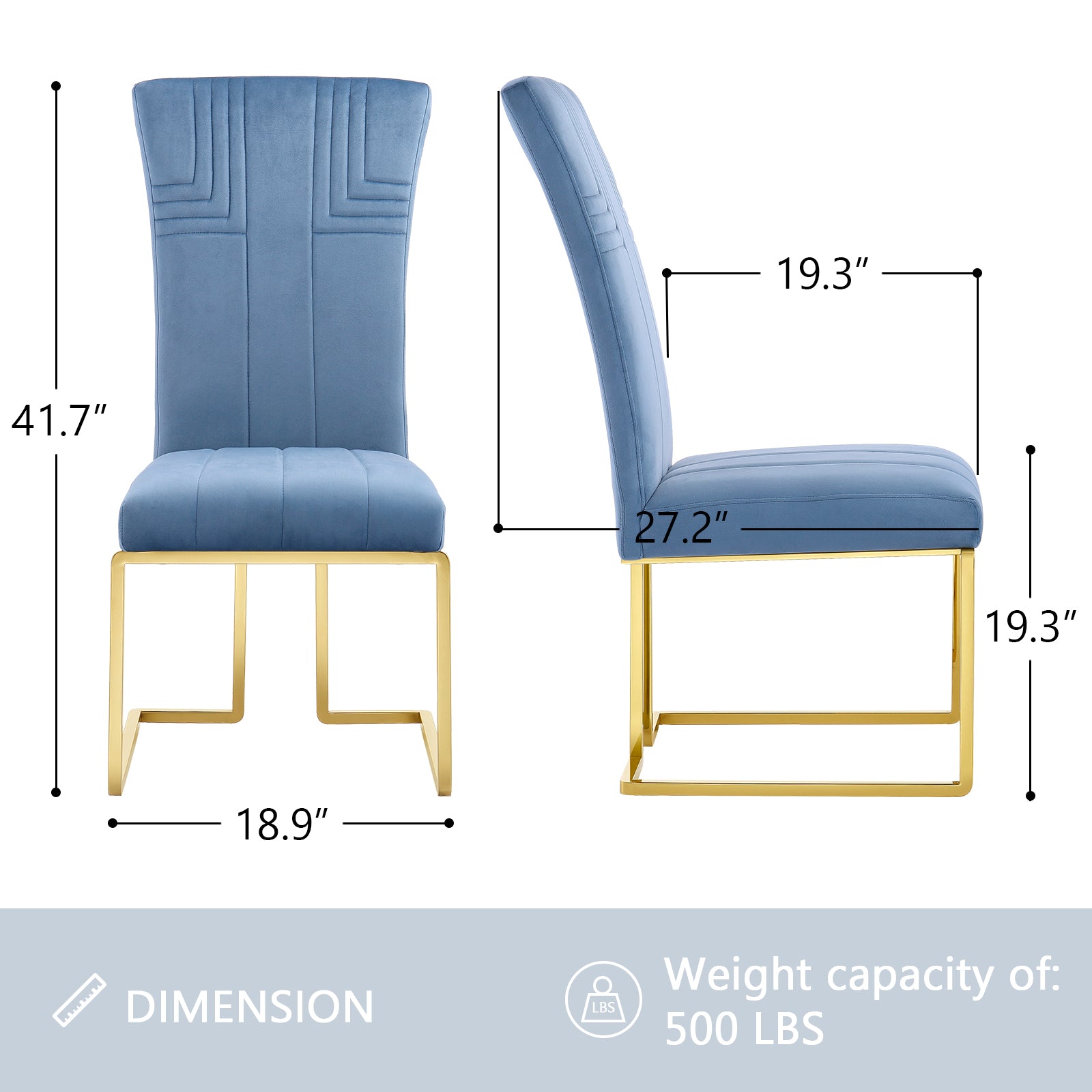 681-Set | AUZ Blue and Gold Dining room Sets for 6