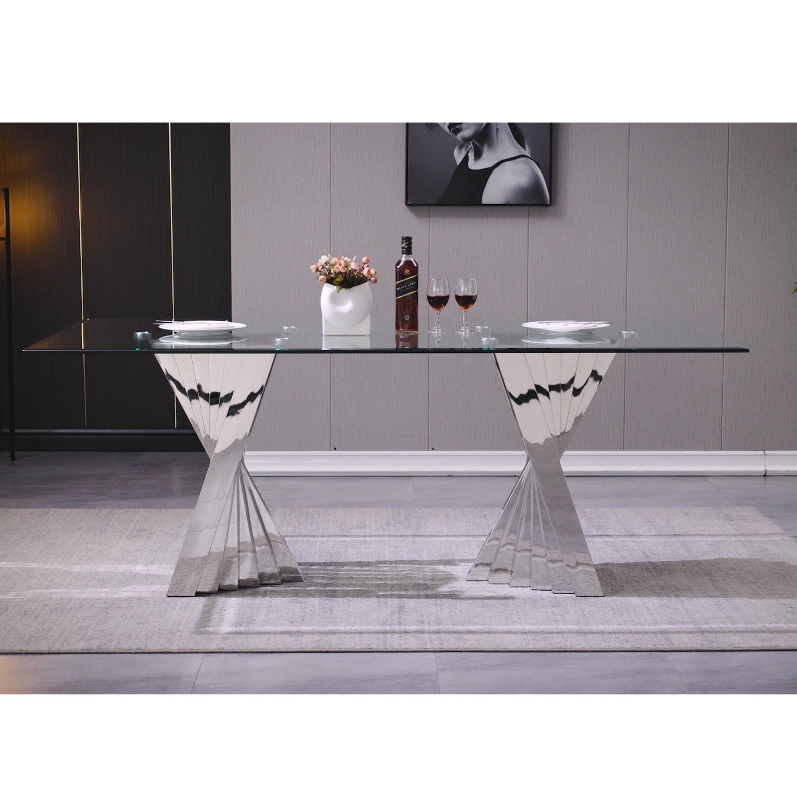 667-Set | AUZ Glass Dining room Sets for 6