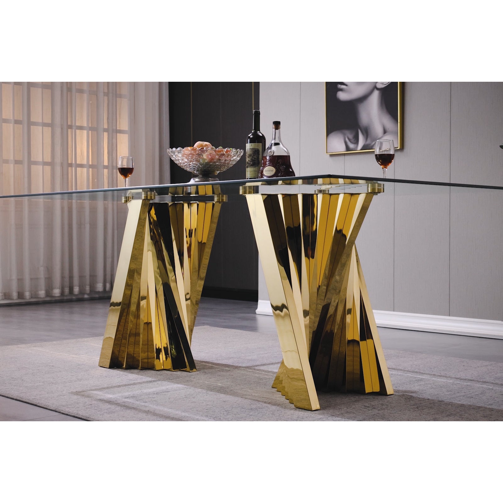 666-Set | AUZ Glass Dining room Sets for 6