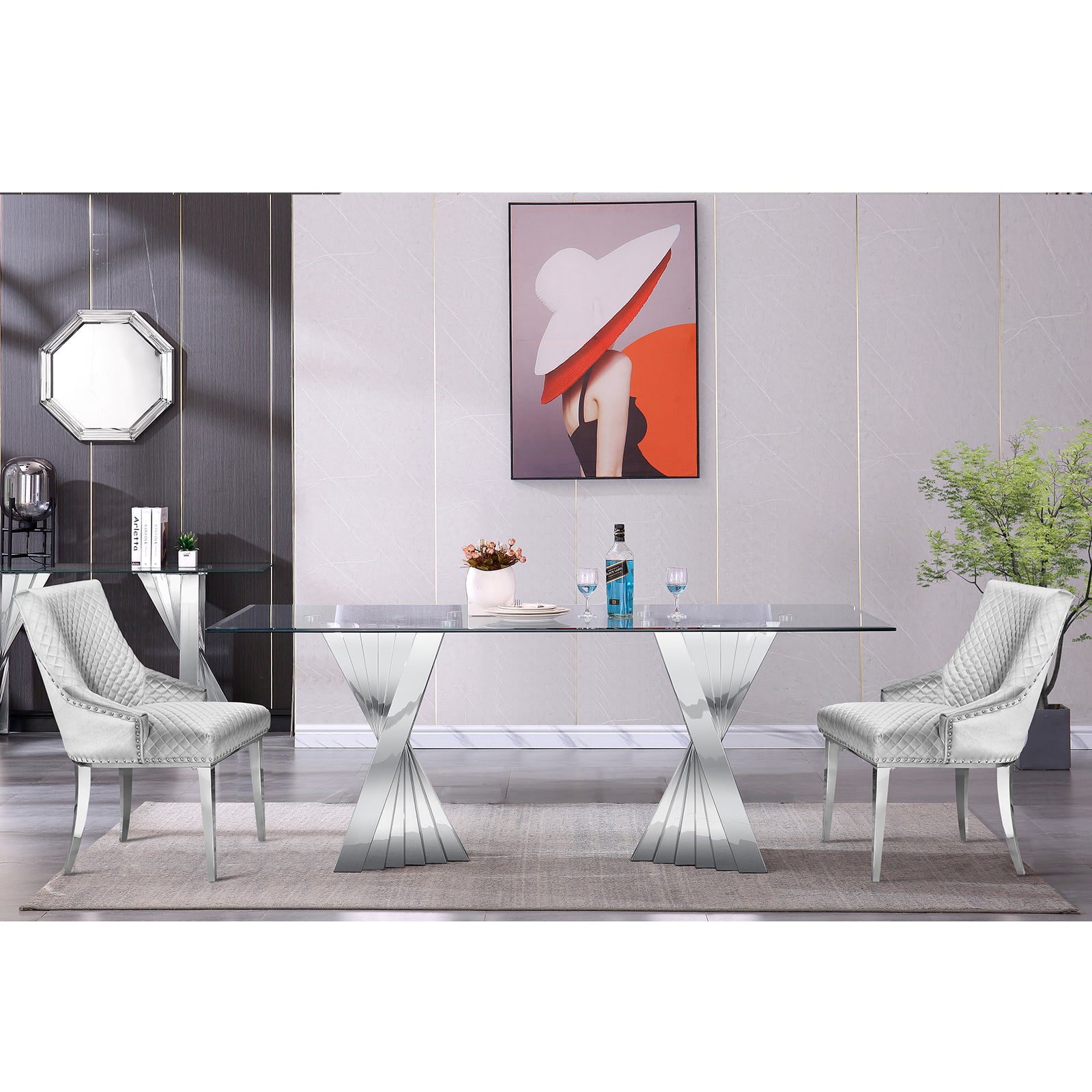 667-Set | AUZ Glass Dining room Sets for 6