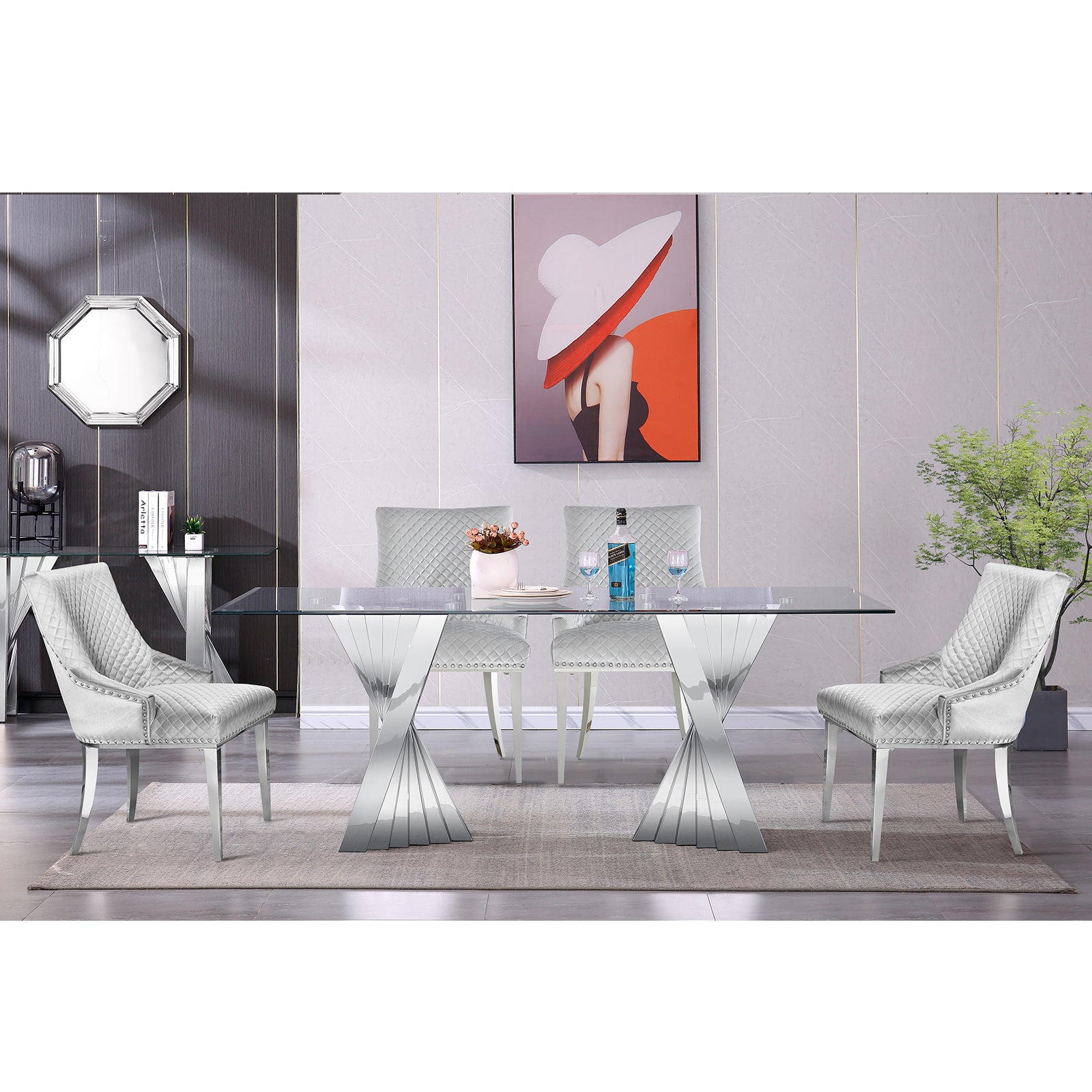 667-Set | AUZ Glass Dining room Sets for 6