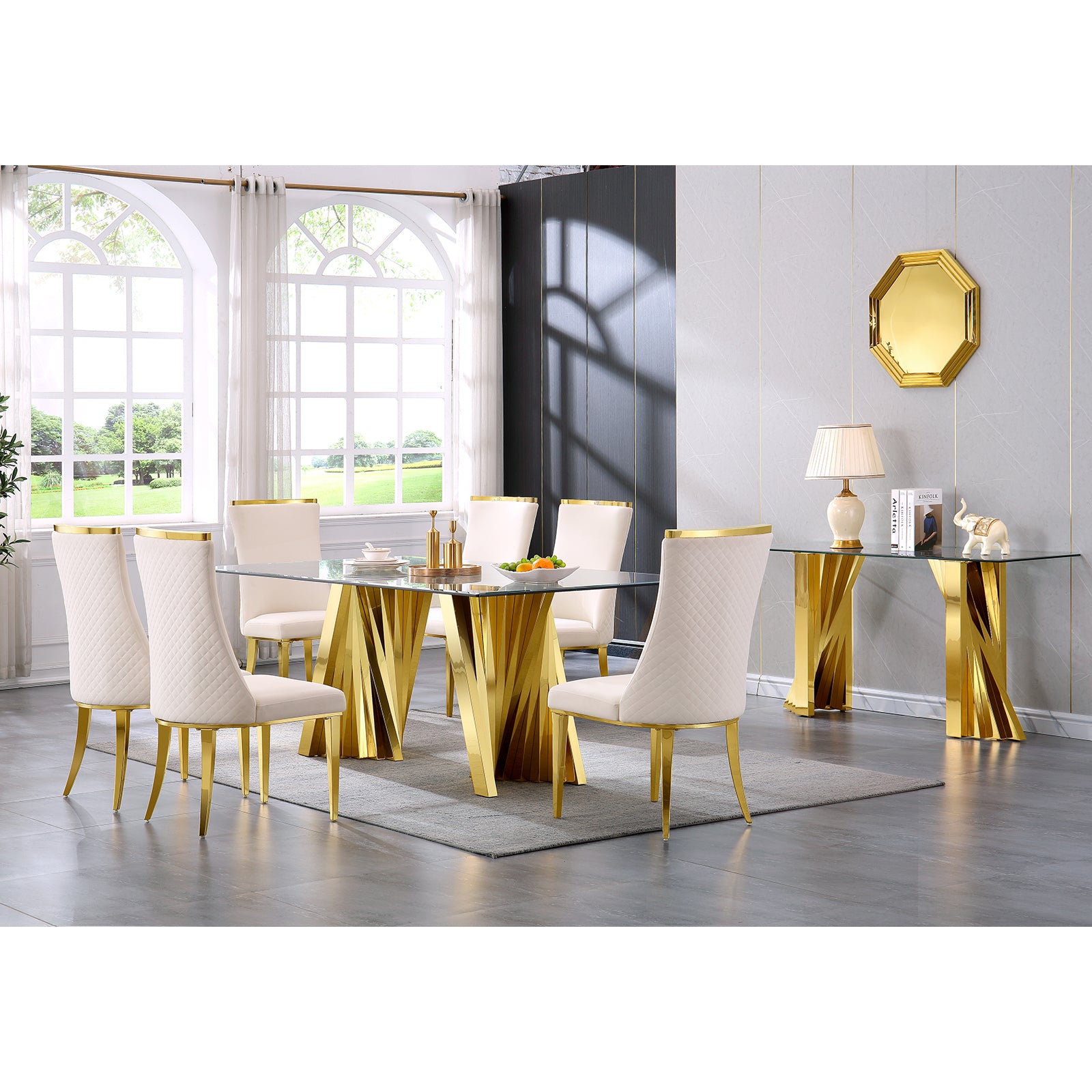 665-Set | AUZ Glass Dining room Sets for 6