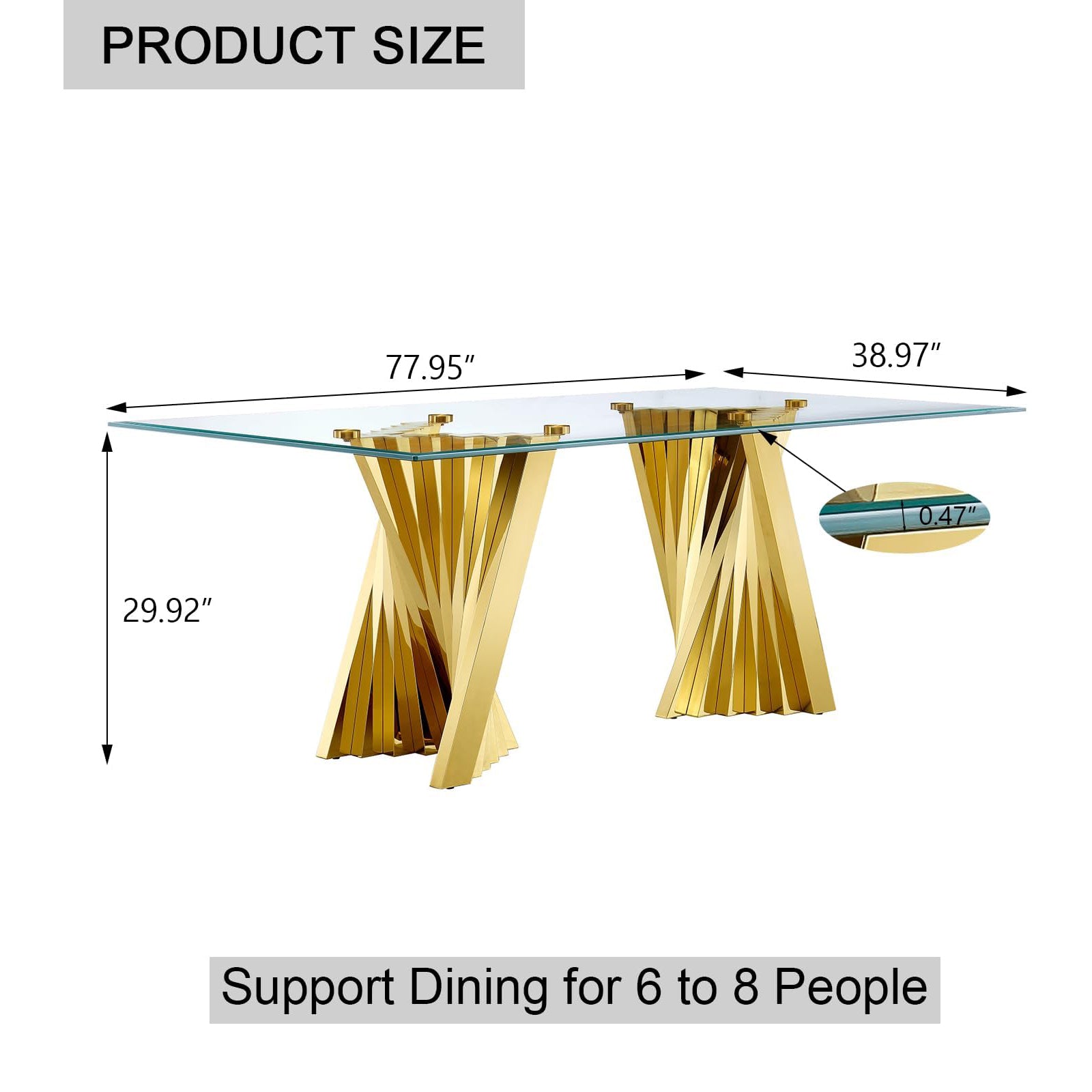 665-Set | AUZ Glass Dining room Sets for 6