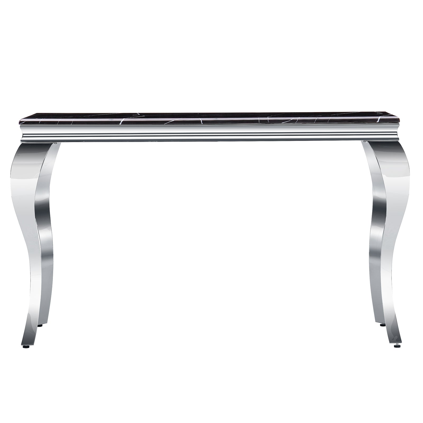 Black Living room table Set | Silver metal legs | L210