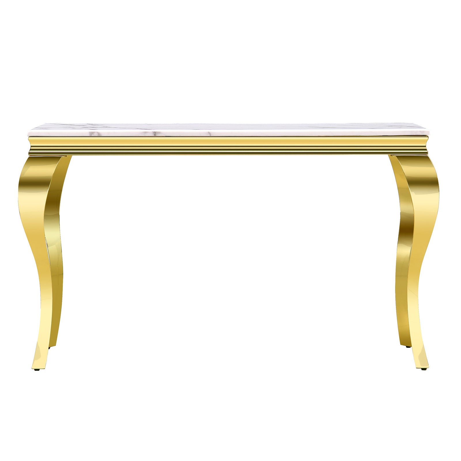 White Gold Living room table Set | Gold metal legs | L209