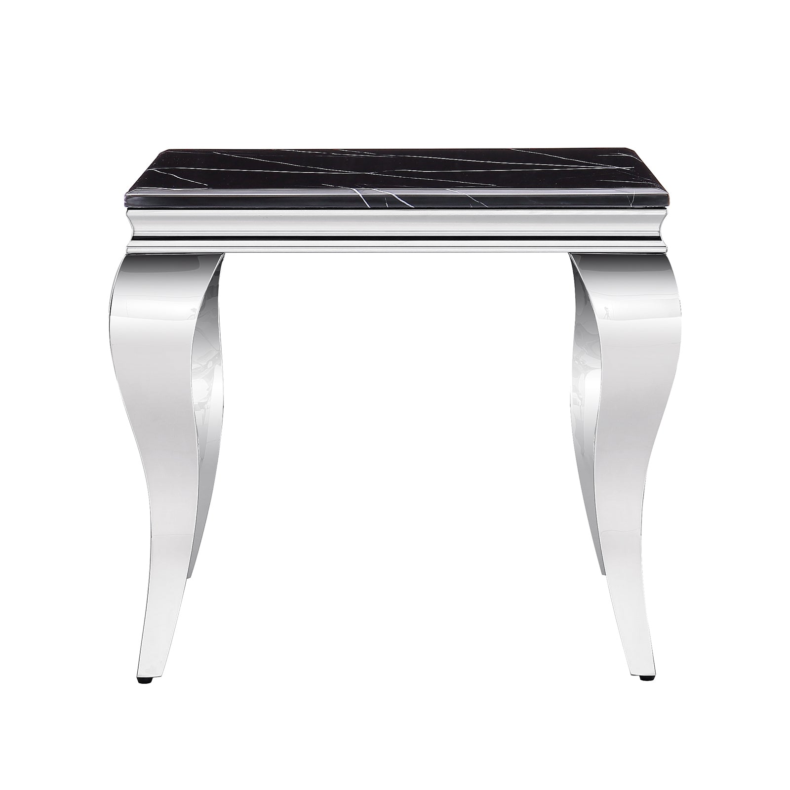 Black Living room table Set | Silver metal legs | L210