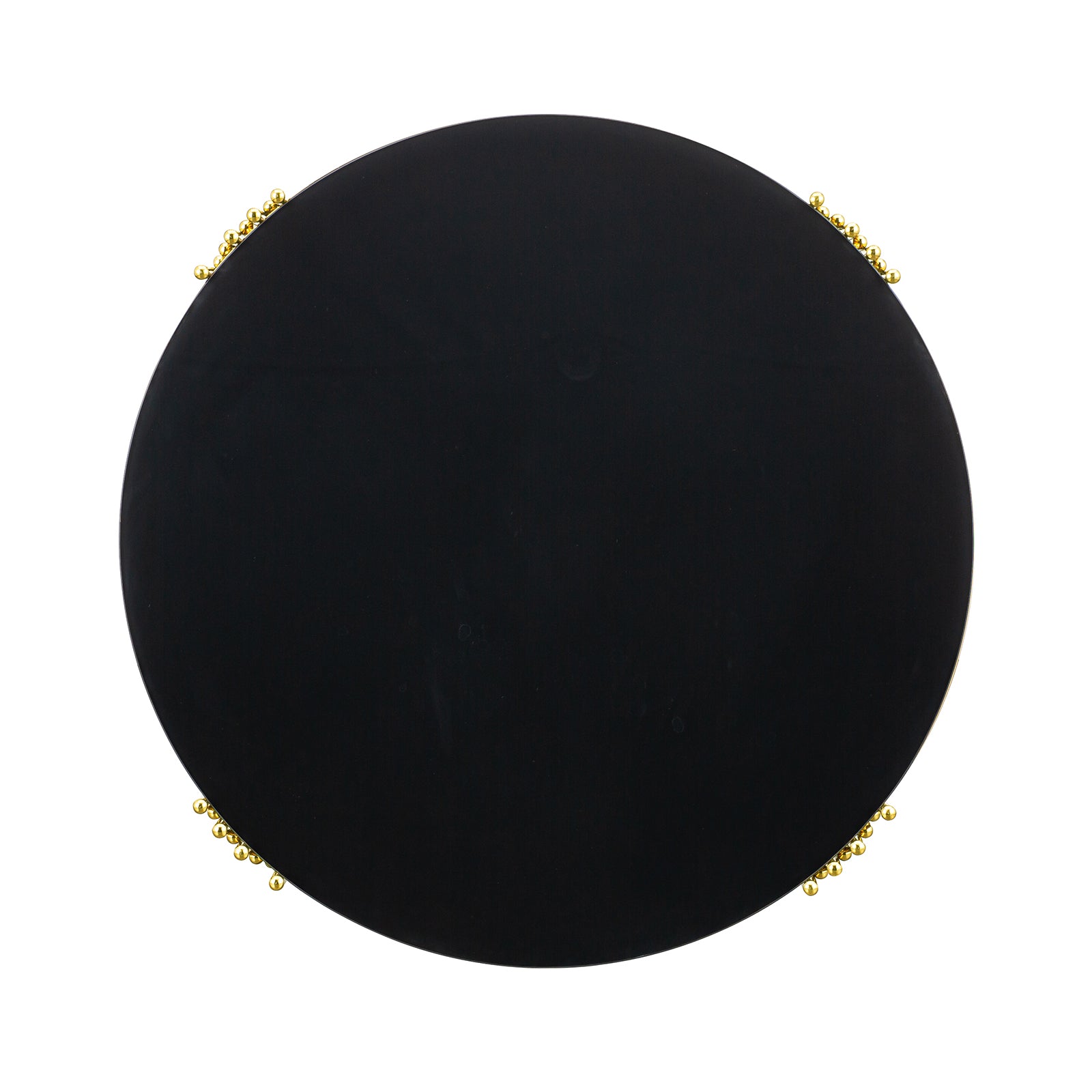 Glass Gold Round Coffee Table with Metal multi-cylindrical legs | F322