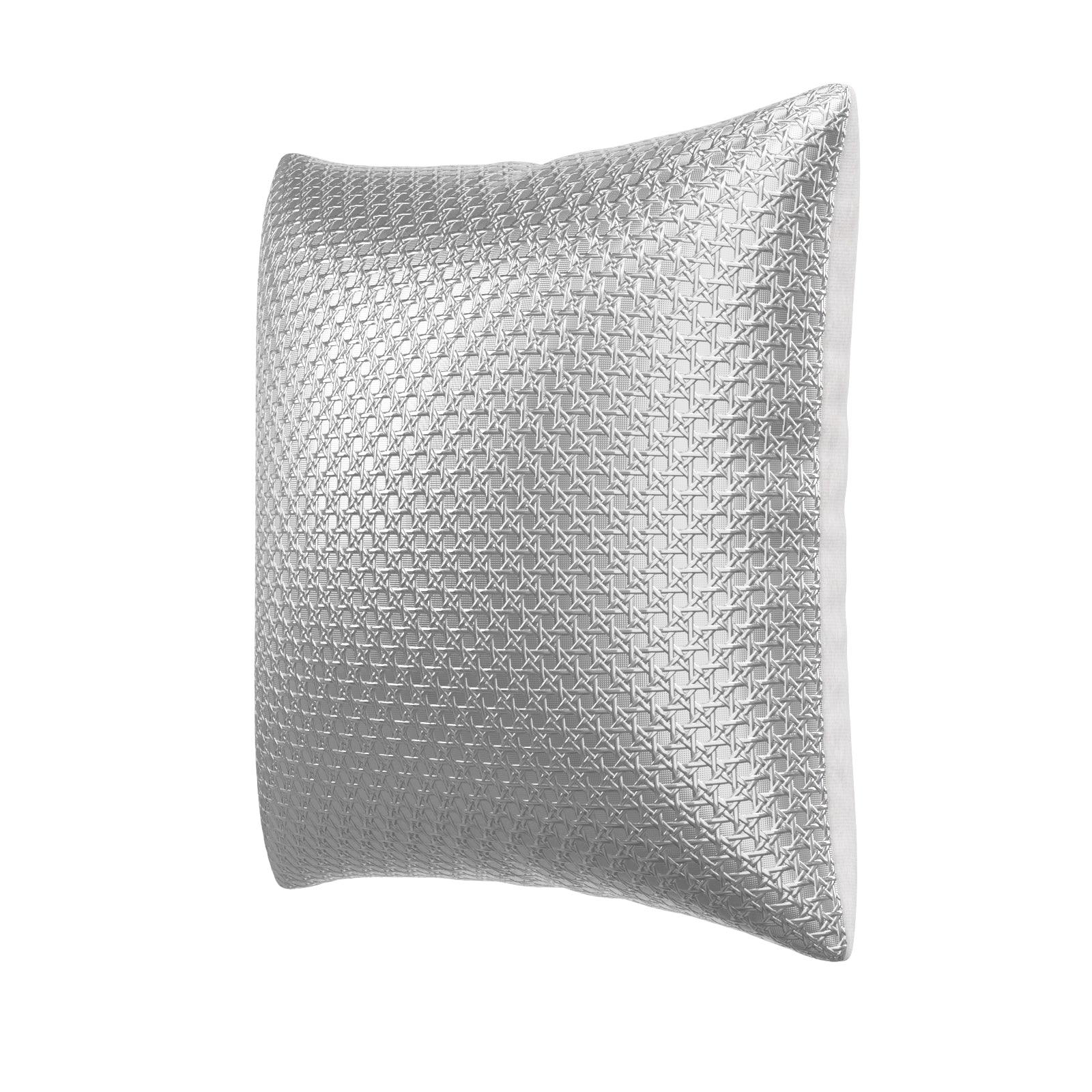 Silver Star pattern leather pillow case | 18''×18'' | P100