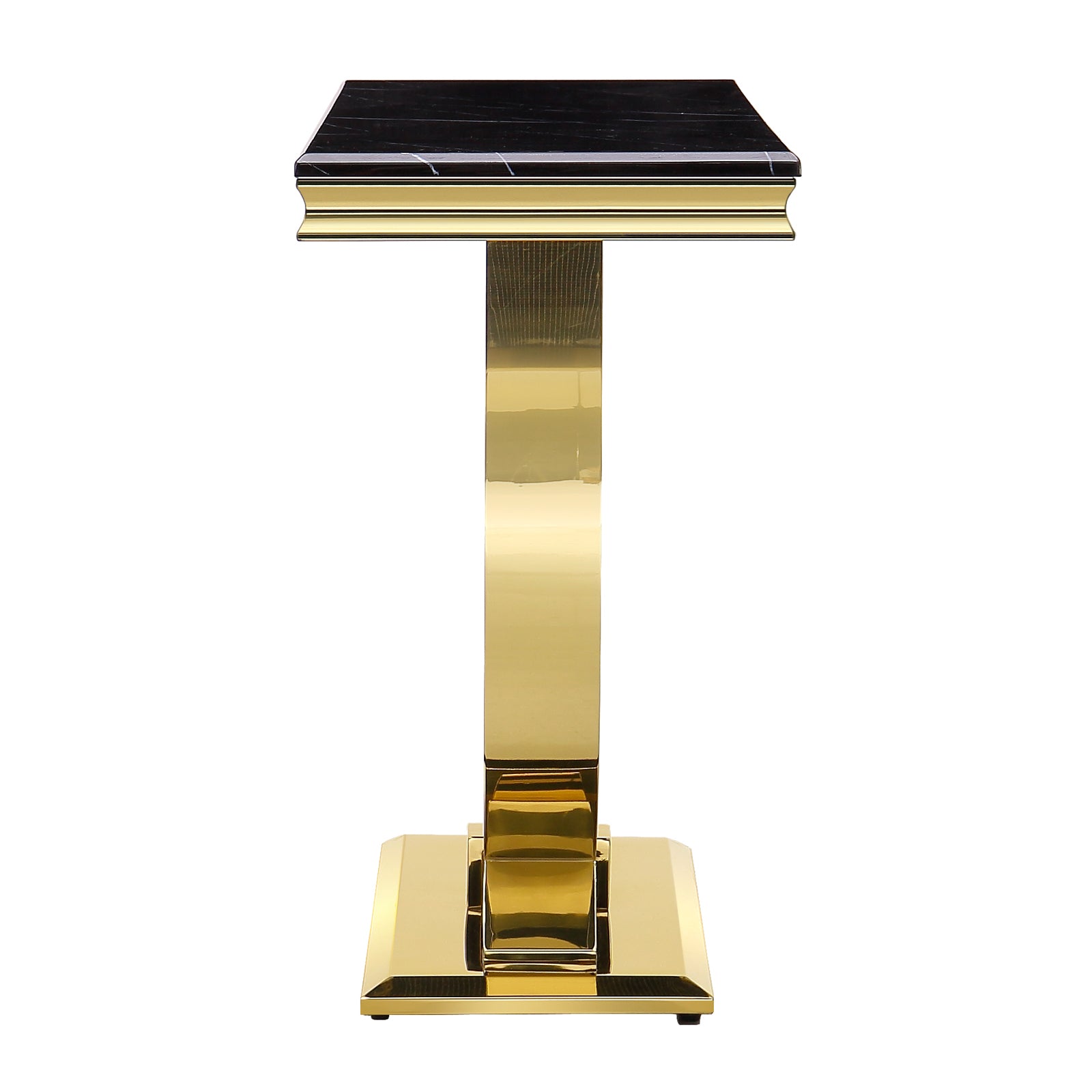 Black and Gold Living room table Set | U Metal Base | L204