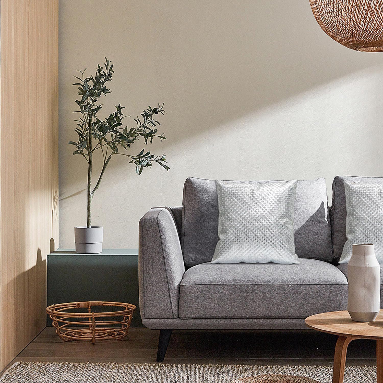 Silver Star pattern leather pillow case | 18''×18'' | P100