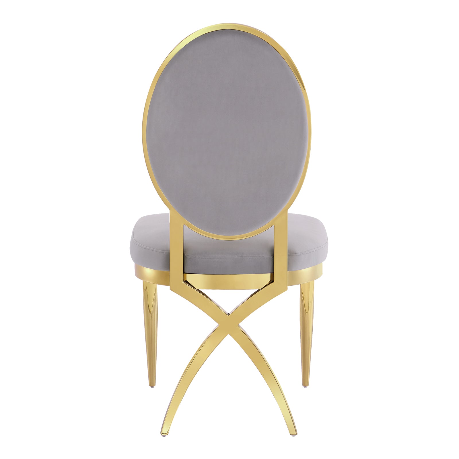 King Louis dining chairs | Gray Velvet | Metal legs | C114