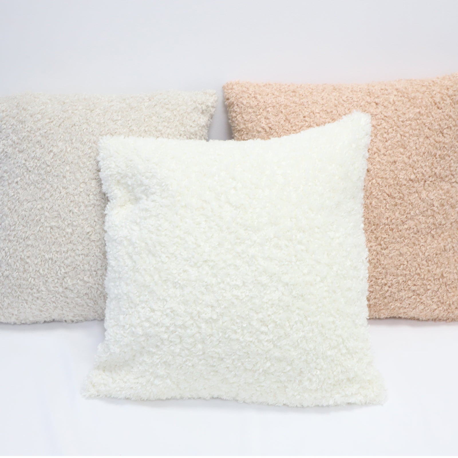 White Velvet Throw Pillow Covers | 18''×18'' | P104