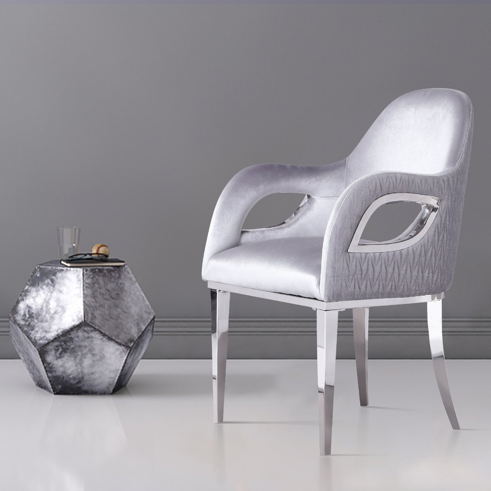 627-Set | AUZ Silver and Gray Dining room Sets for 6