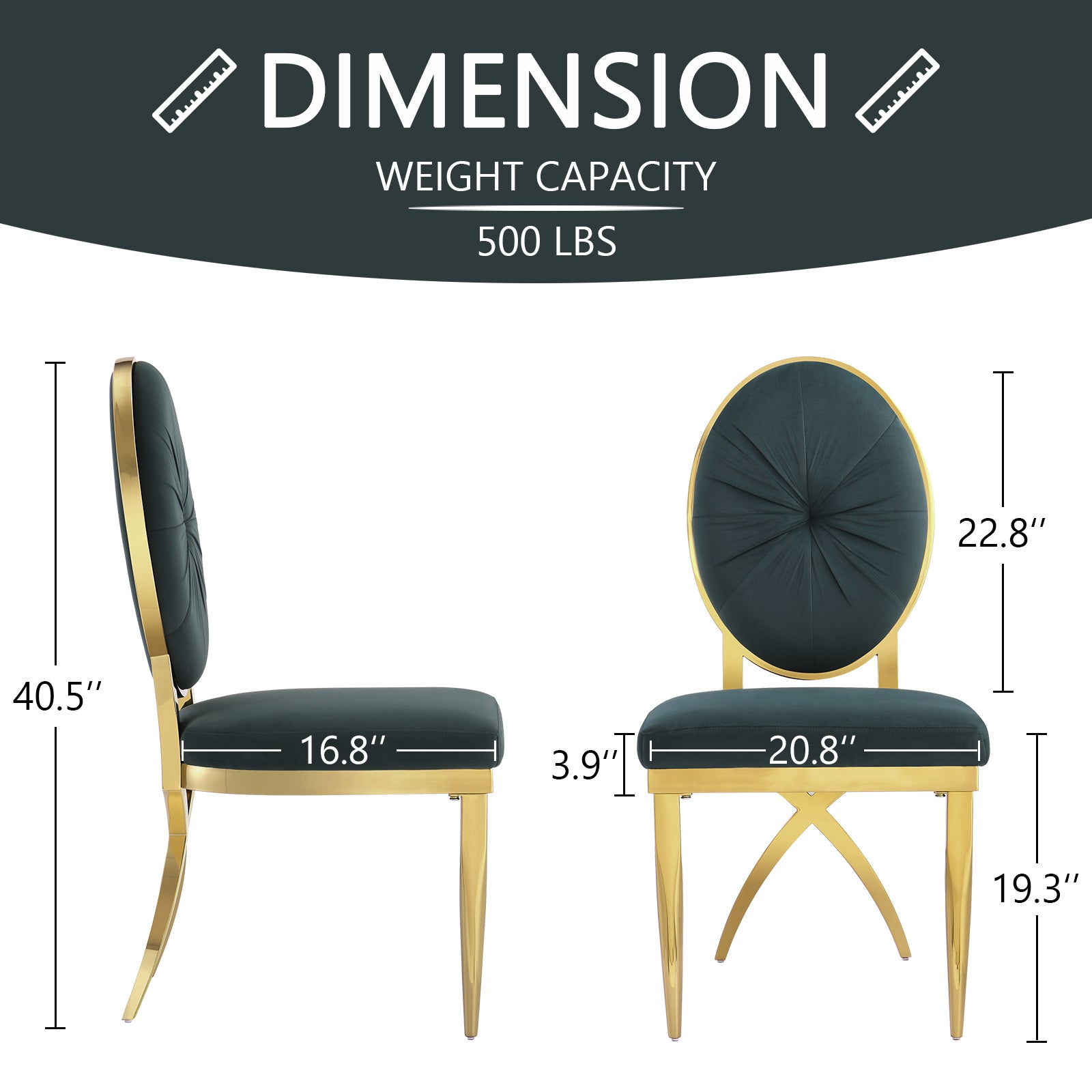 631-Set | AUZ Black and Green Dining room Sets for 6