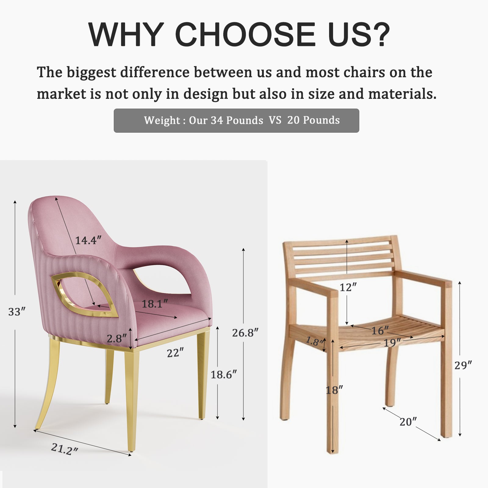 Pink Velvet Chairs | Fox-Eye Armrest | Gold metal legs | C101